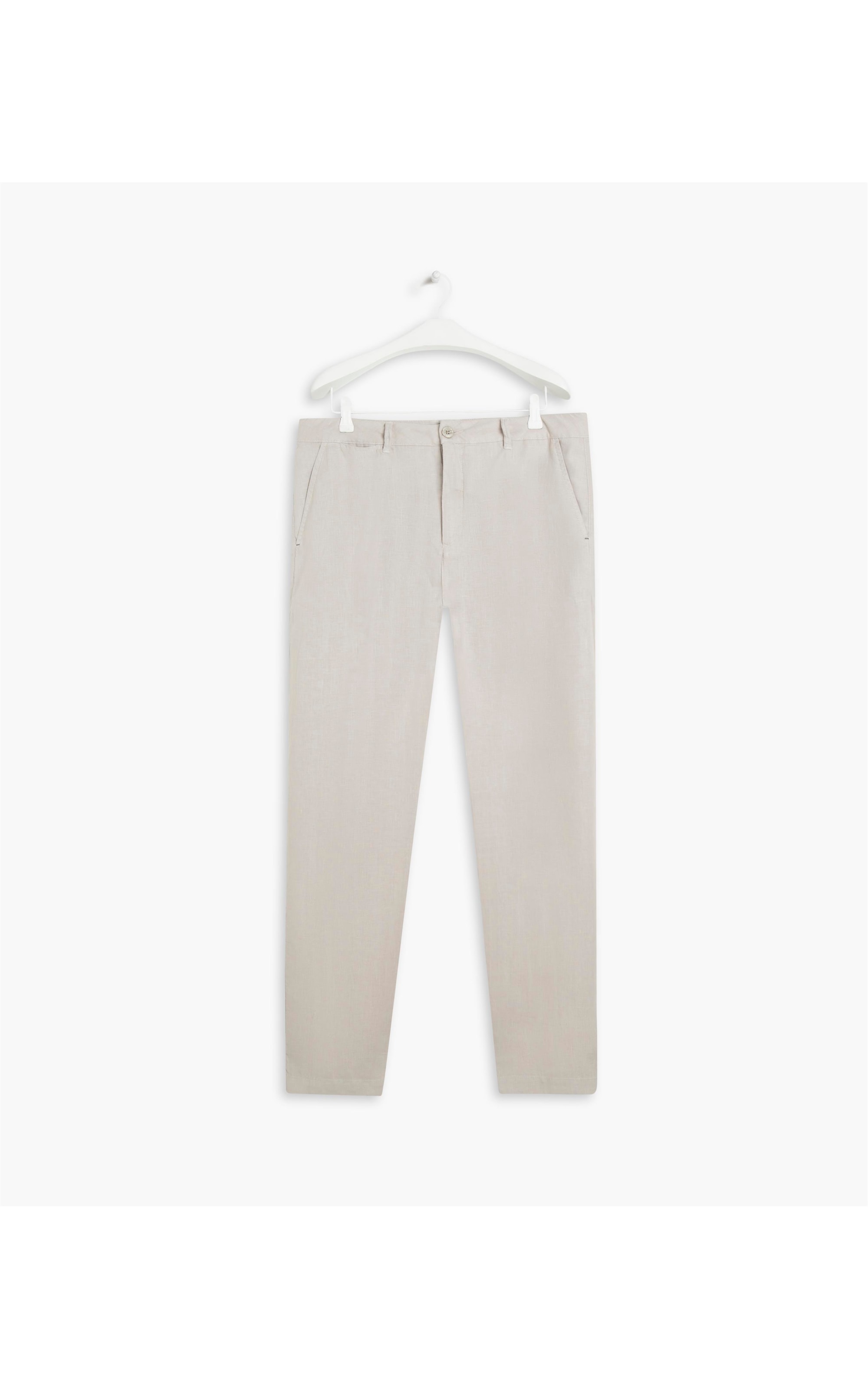 Calça Puro Linho Chino Gelo