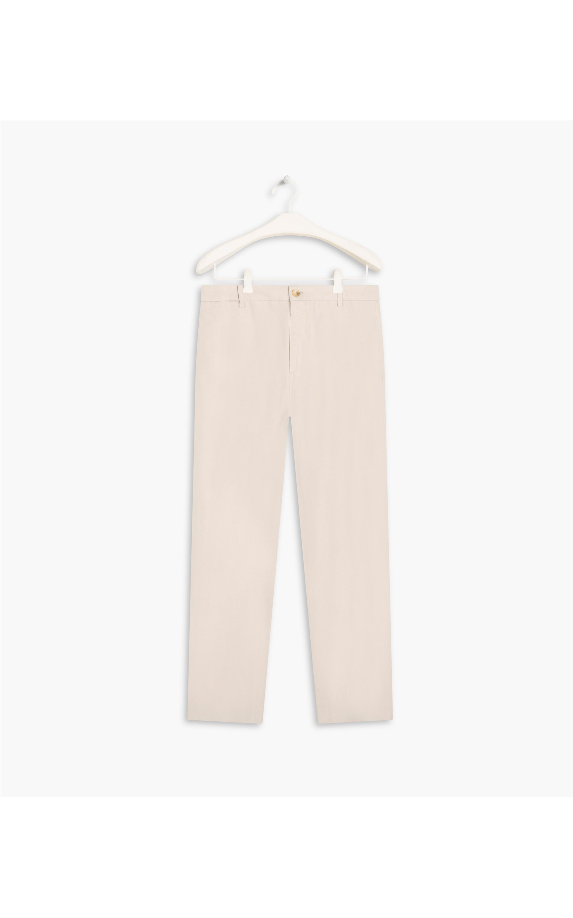 Calça Puro Linho Chino Herringbone Natural