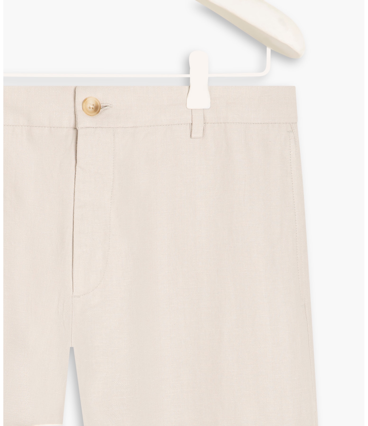 Calça Puro Linho Chino Herringbone Natural