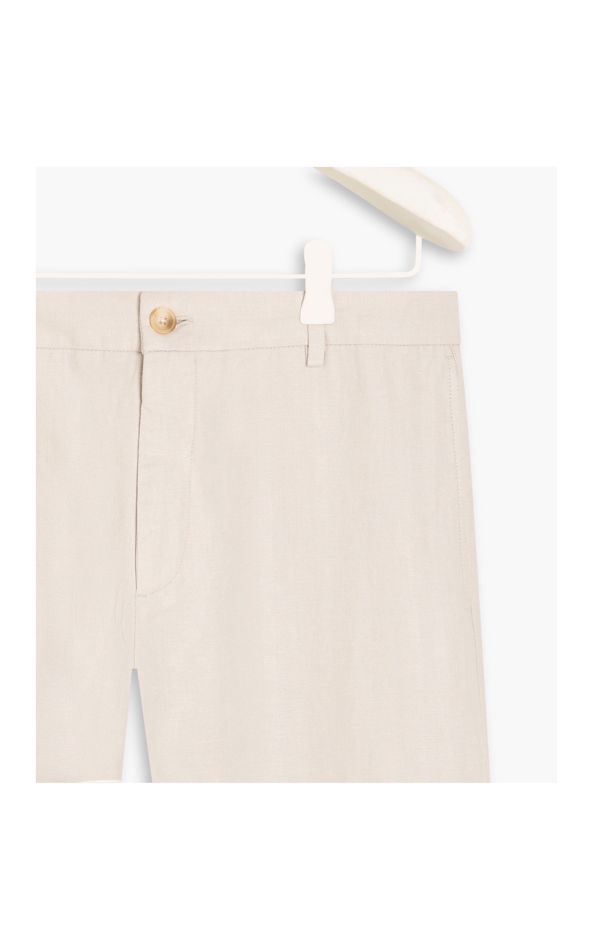 Calça Puro Linho Chino Herringbone Natural
