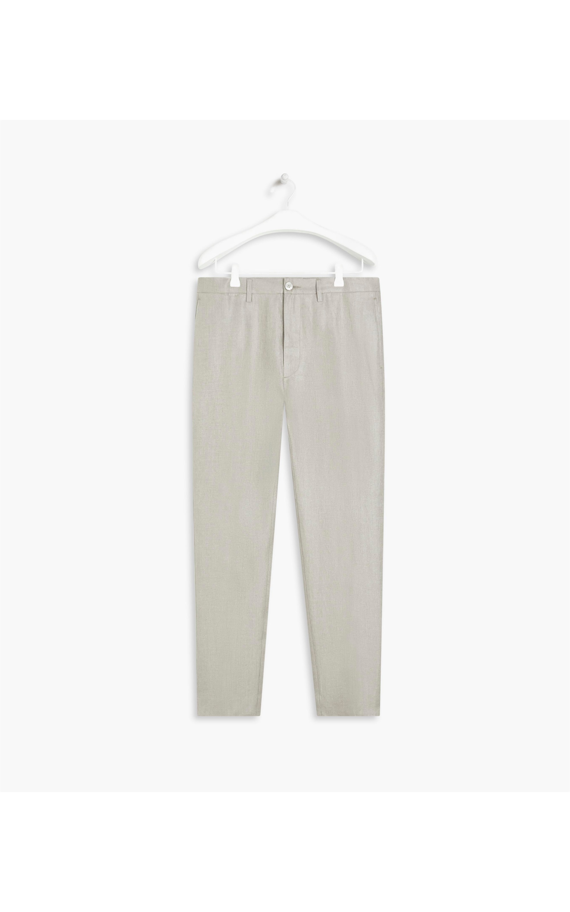 Calça Puro Linho Chino Herringbone Sandy