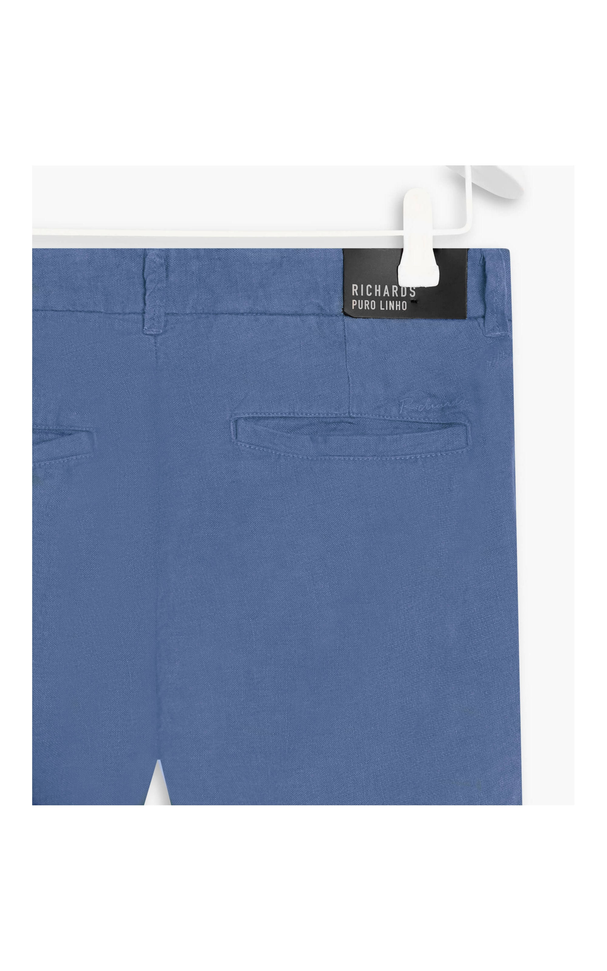 Calça  Puro Linho  Chino Li Azul Jeans