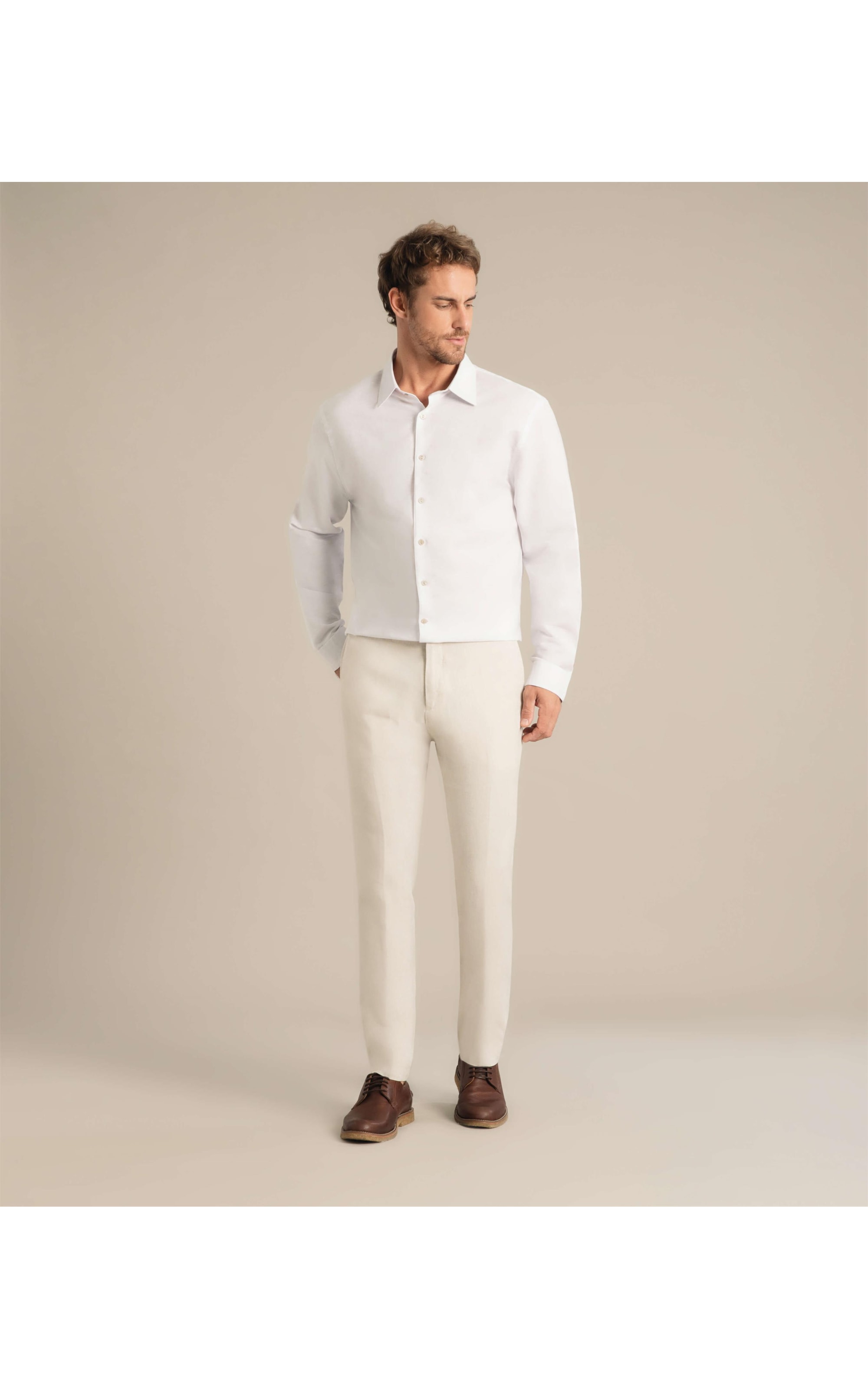 Calça  Puro Linho  Chino Li Cross Dye Natural