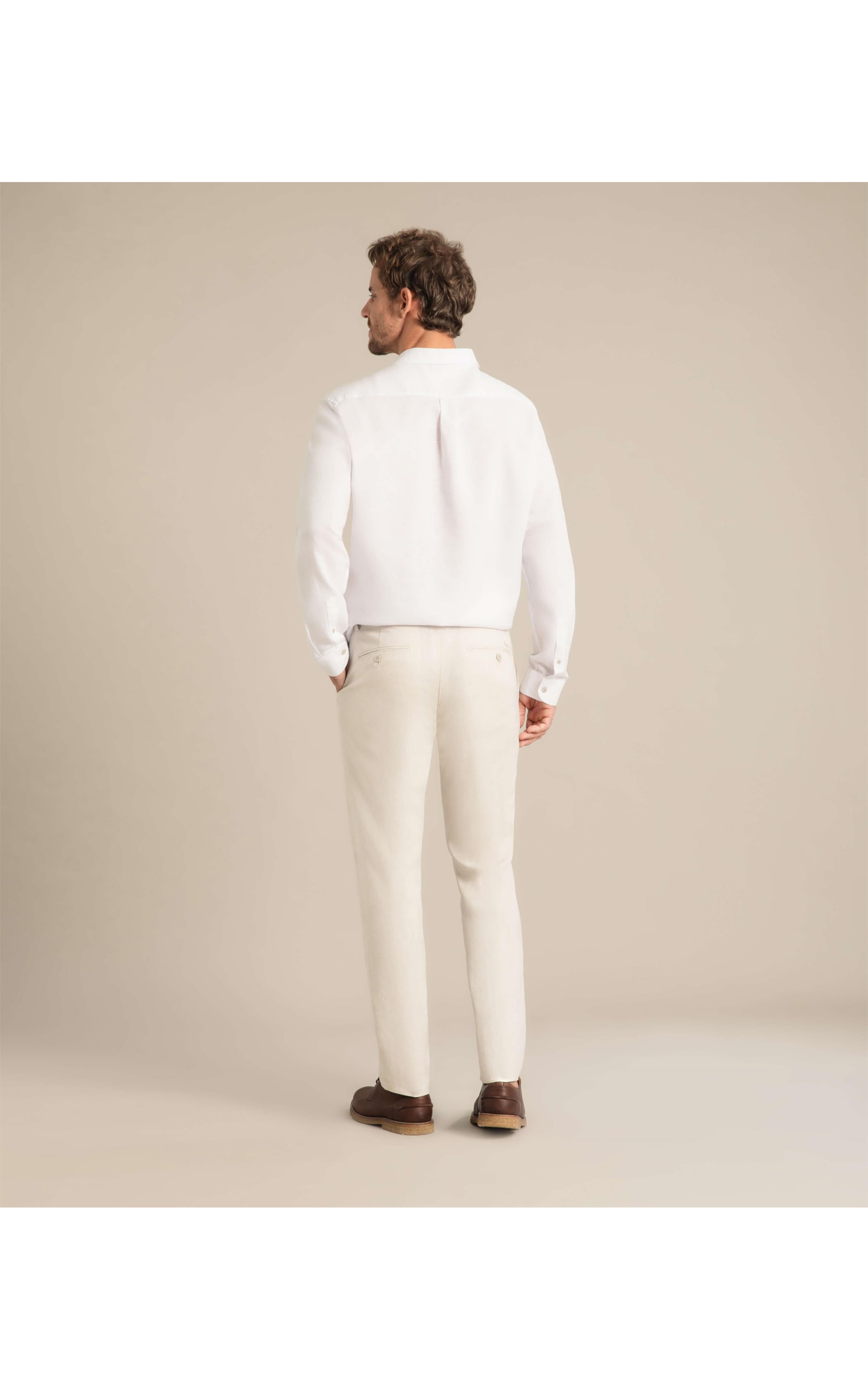 Calça  Puro Linho  Chino Li Cross Dye Natural