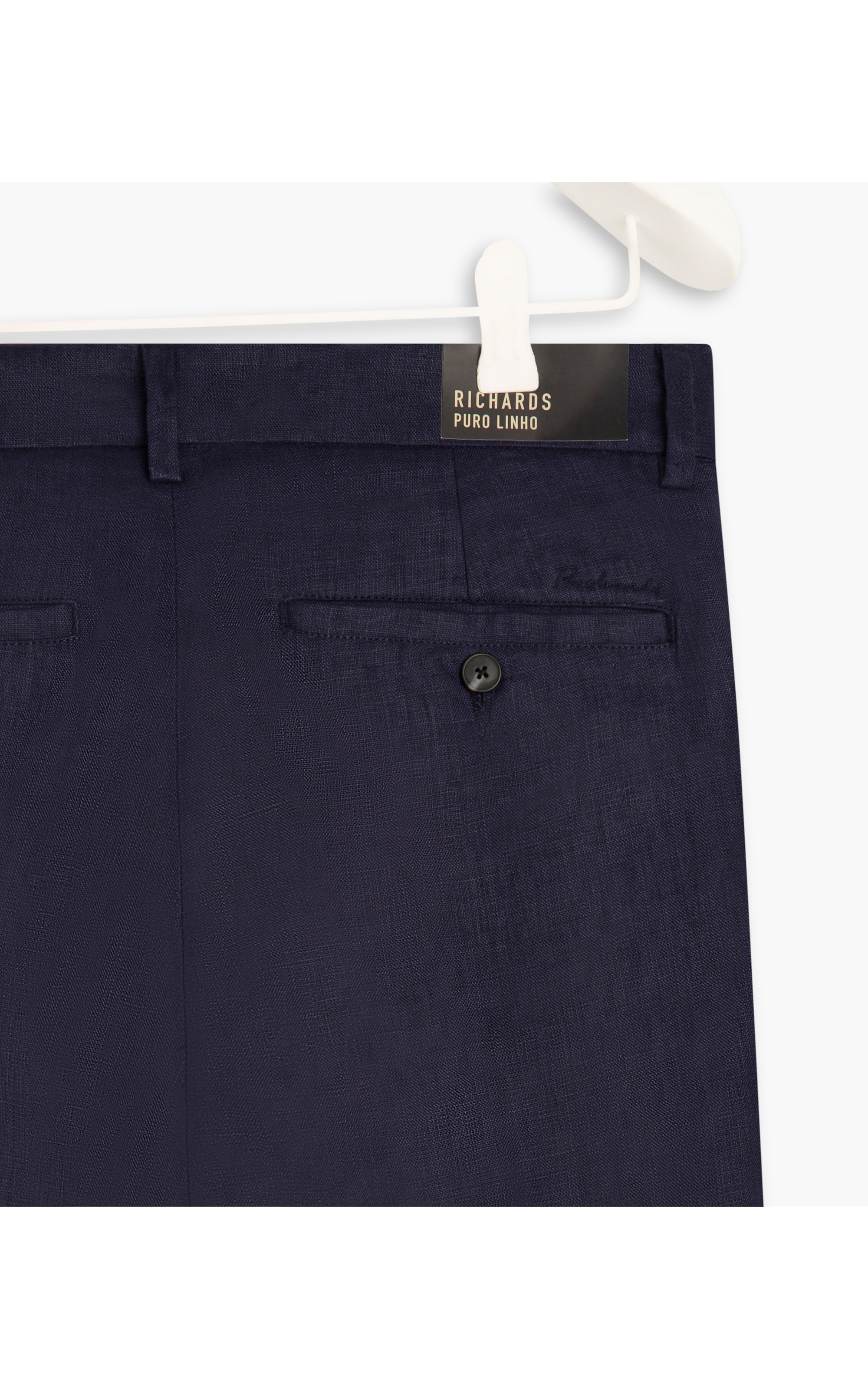 Calça  Puro Linho  Chino Li  Dark Navy
