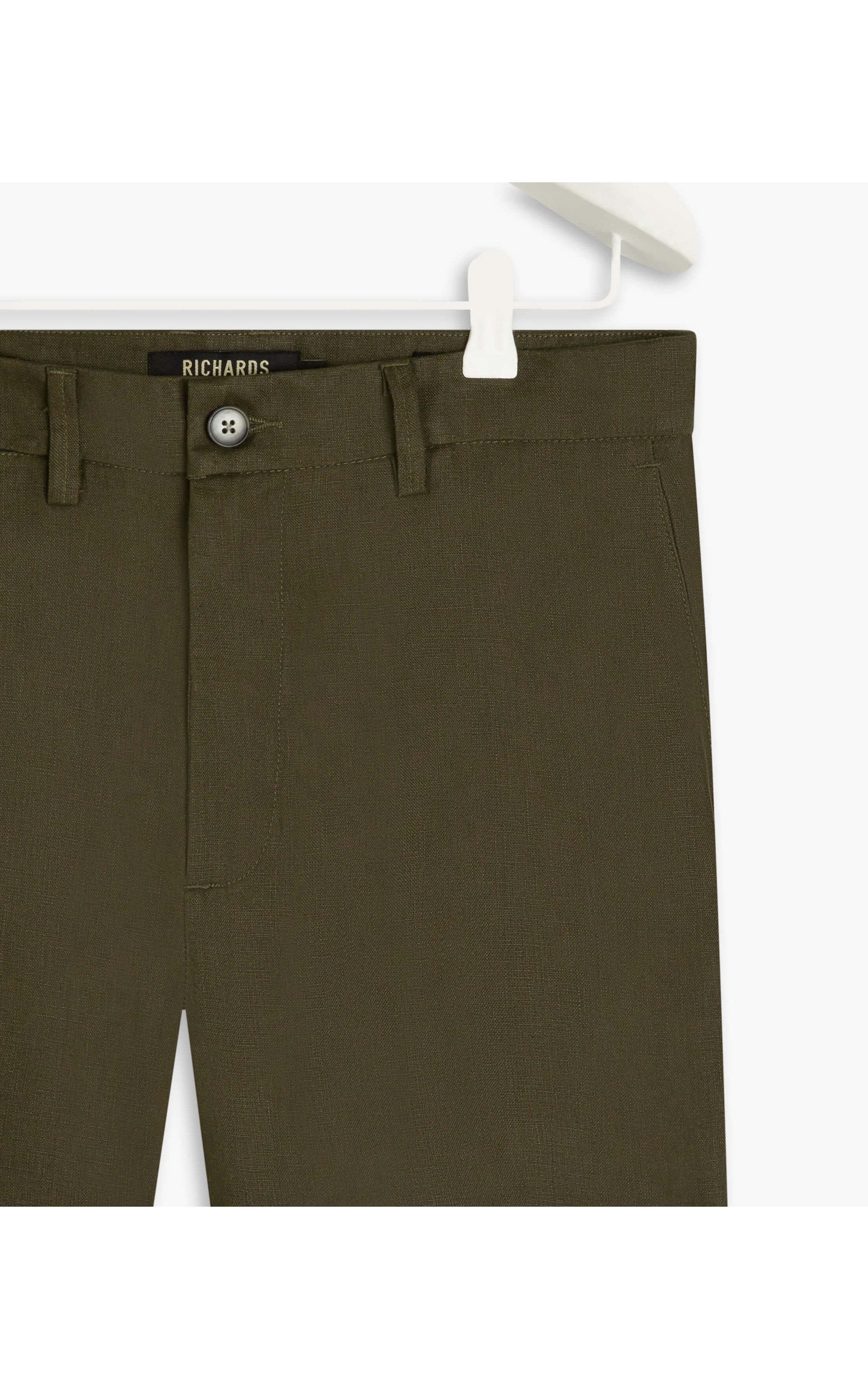 Calça  Puro Linho  Chino Li Verde Militar