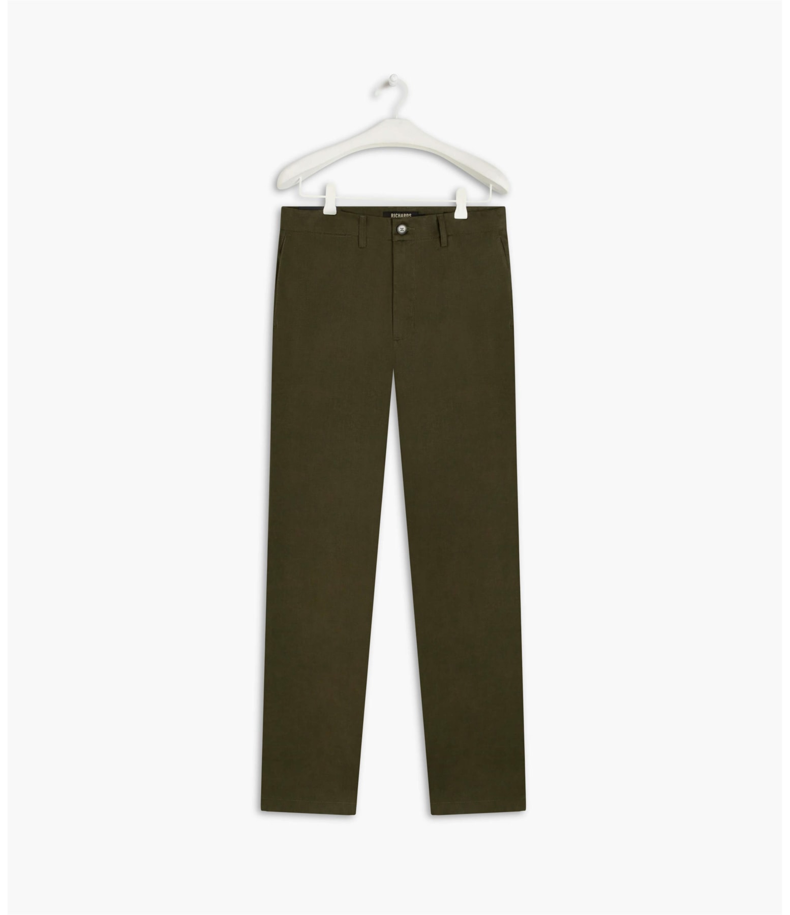 Calça  Puro Linho  Chino Li Verde Militar