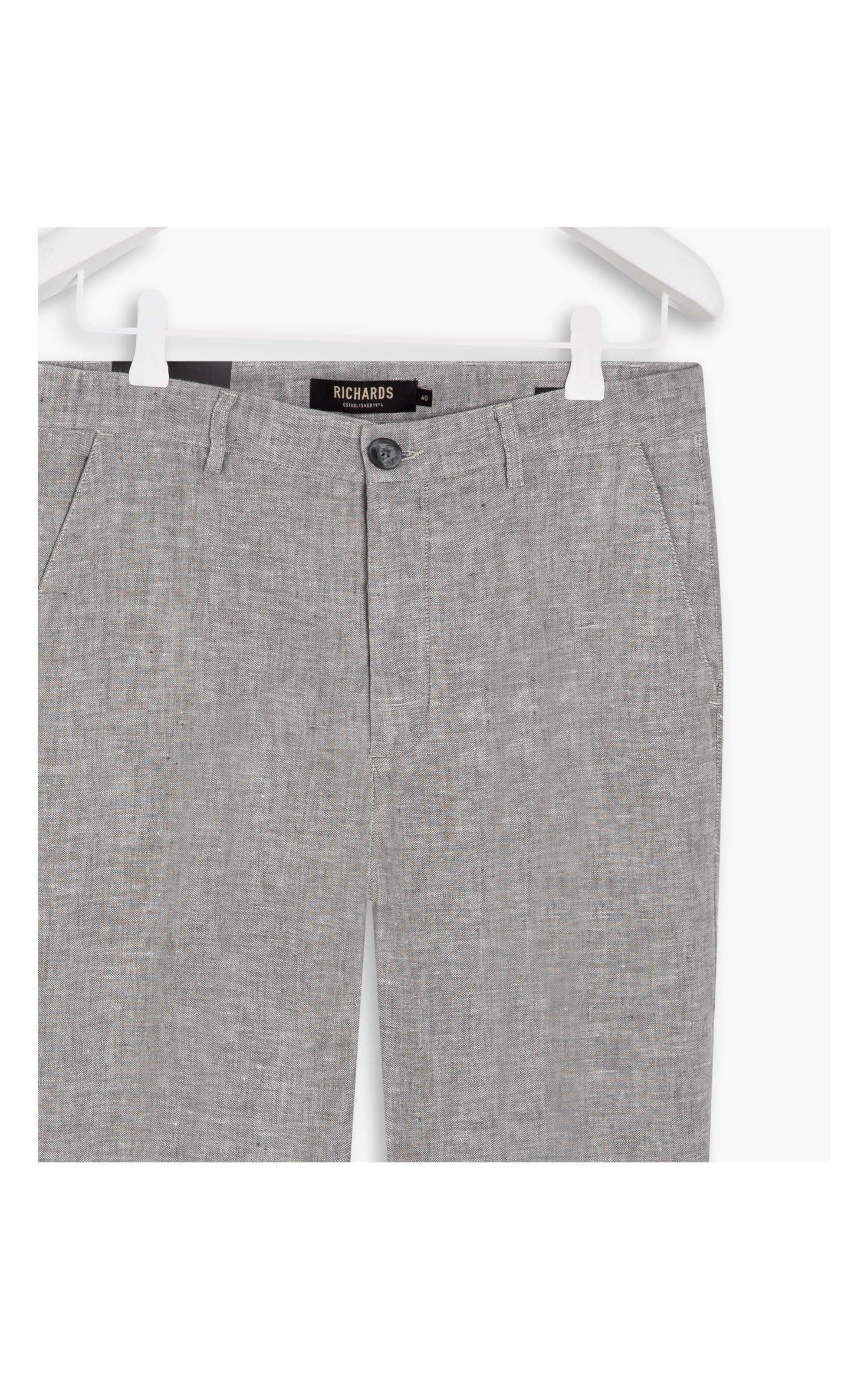 Calça  Puro Linho Chino Lift Ft Cinza Mescla
