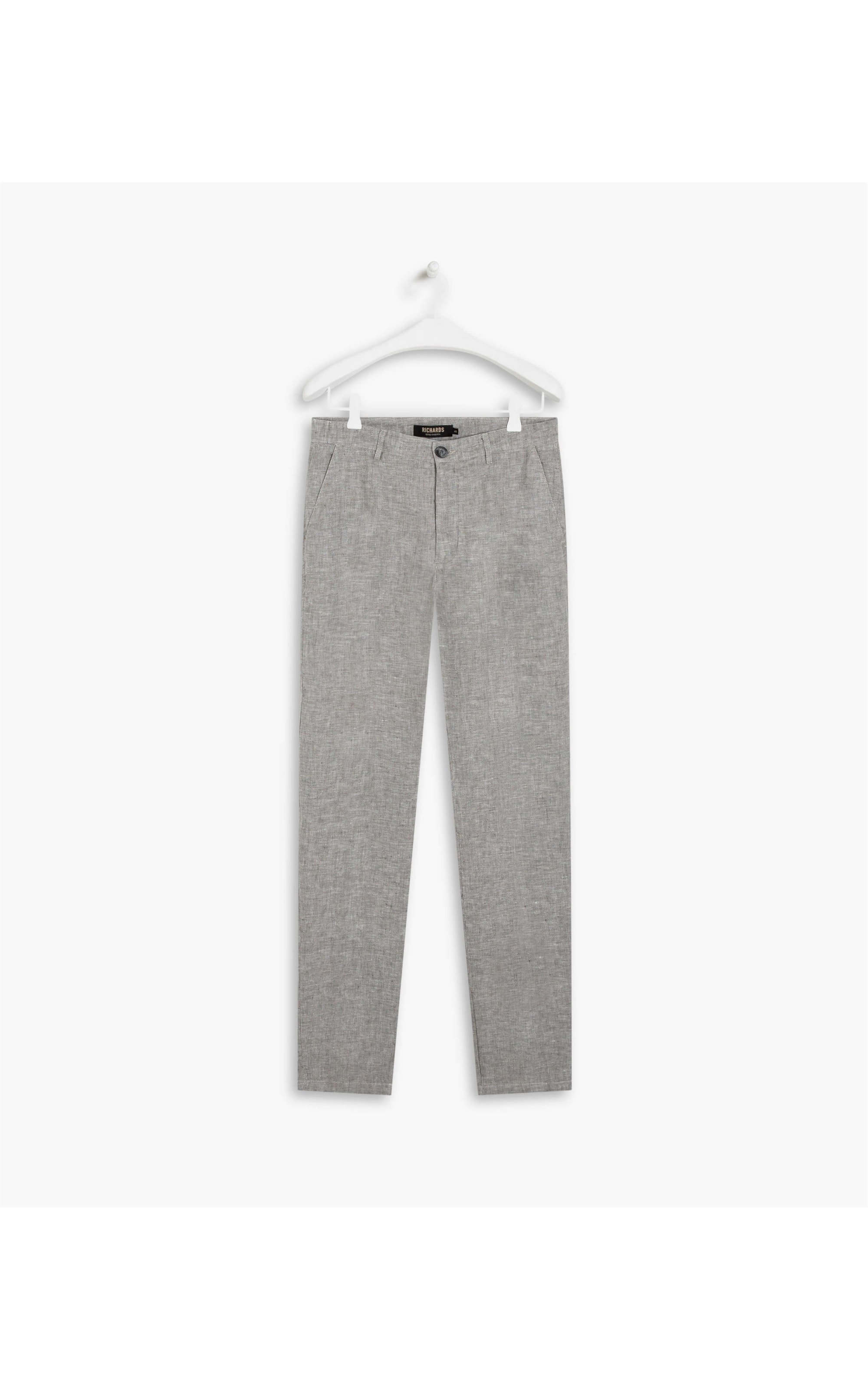 Calça  Puro Linho Chino Lift Ft Cinza Mescla