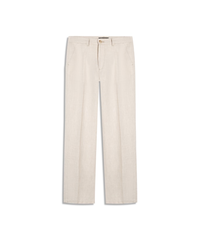 Calça  Puro Linho Chino Lift Uni Areia