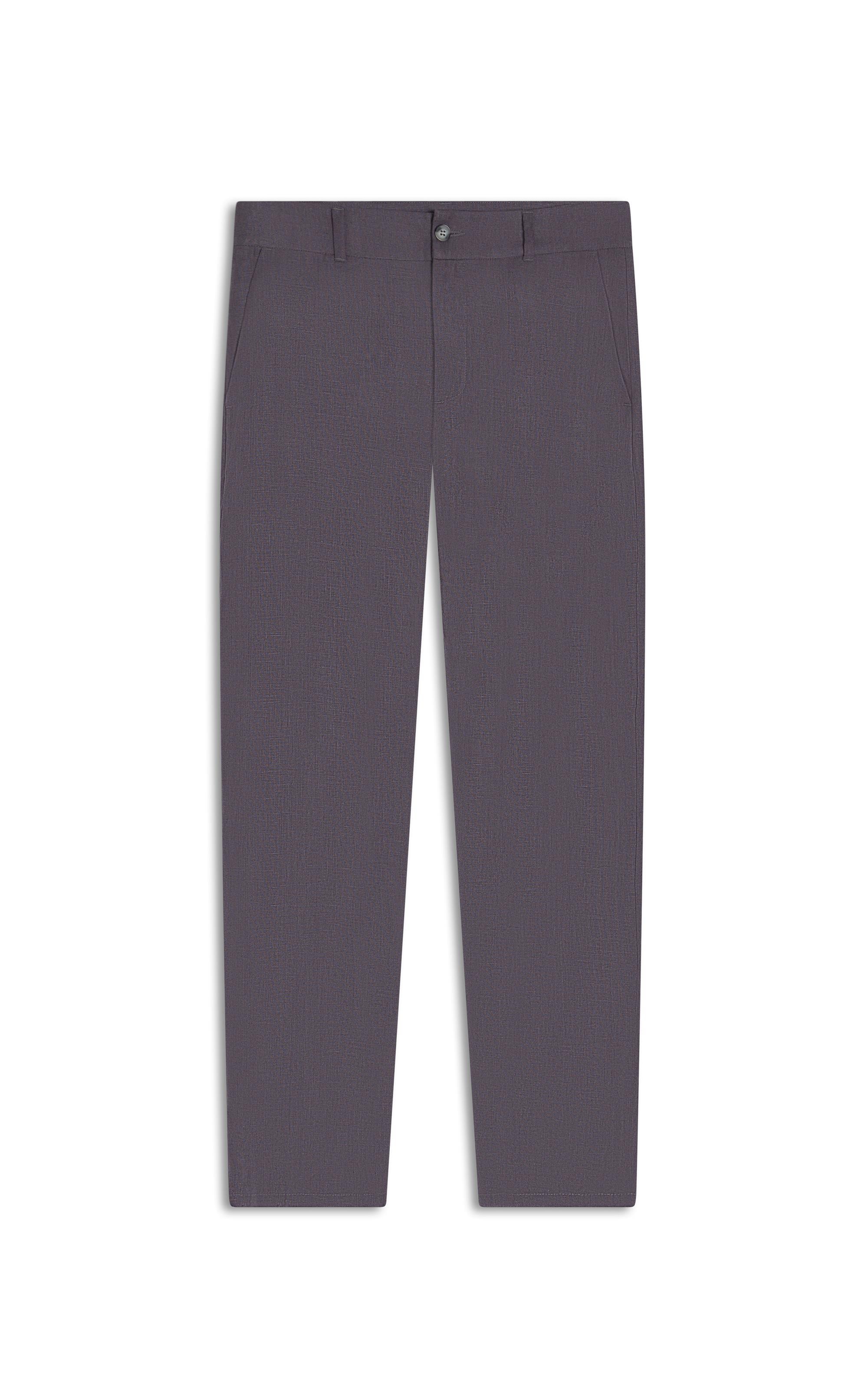 Calça  Puro Linho  Chino Lift Uni Chumbo Mescla