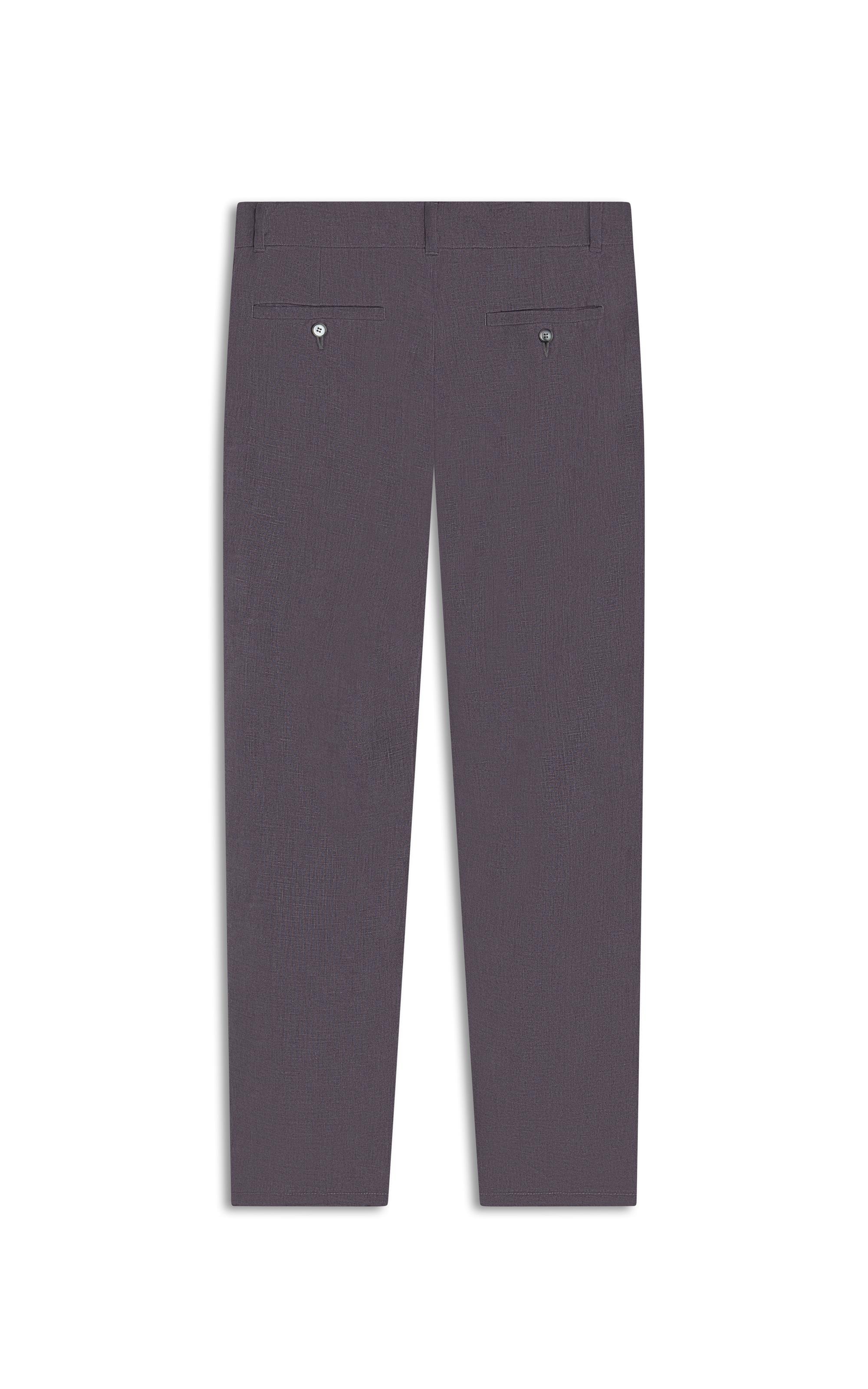 Calça  Puro Linho  Chino Lift Uni Chumbo Mescla