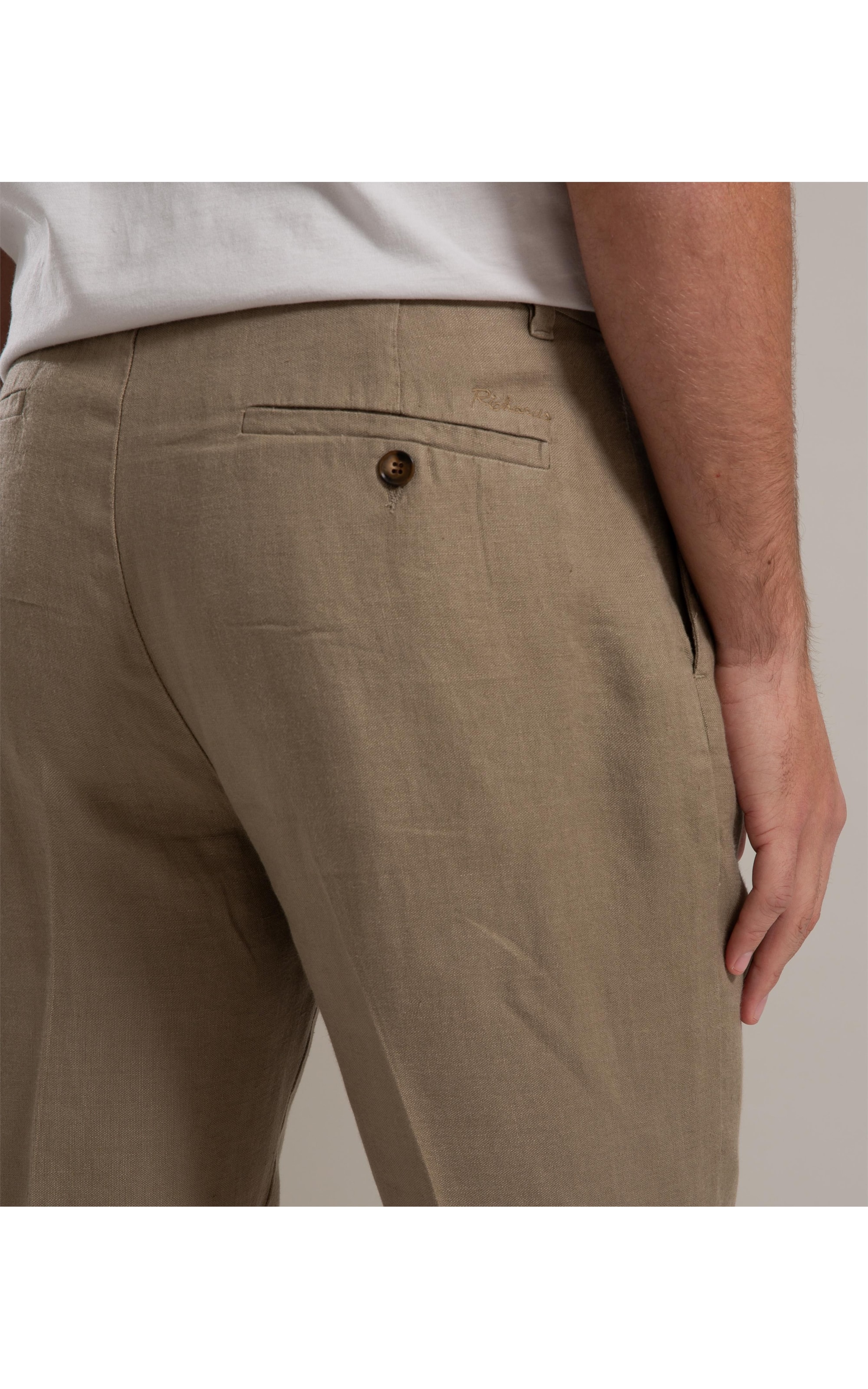Calça  Puro Linho Chino Lift Uni Havana
