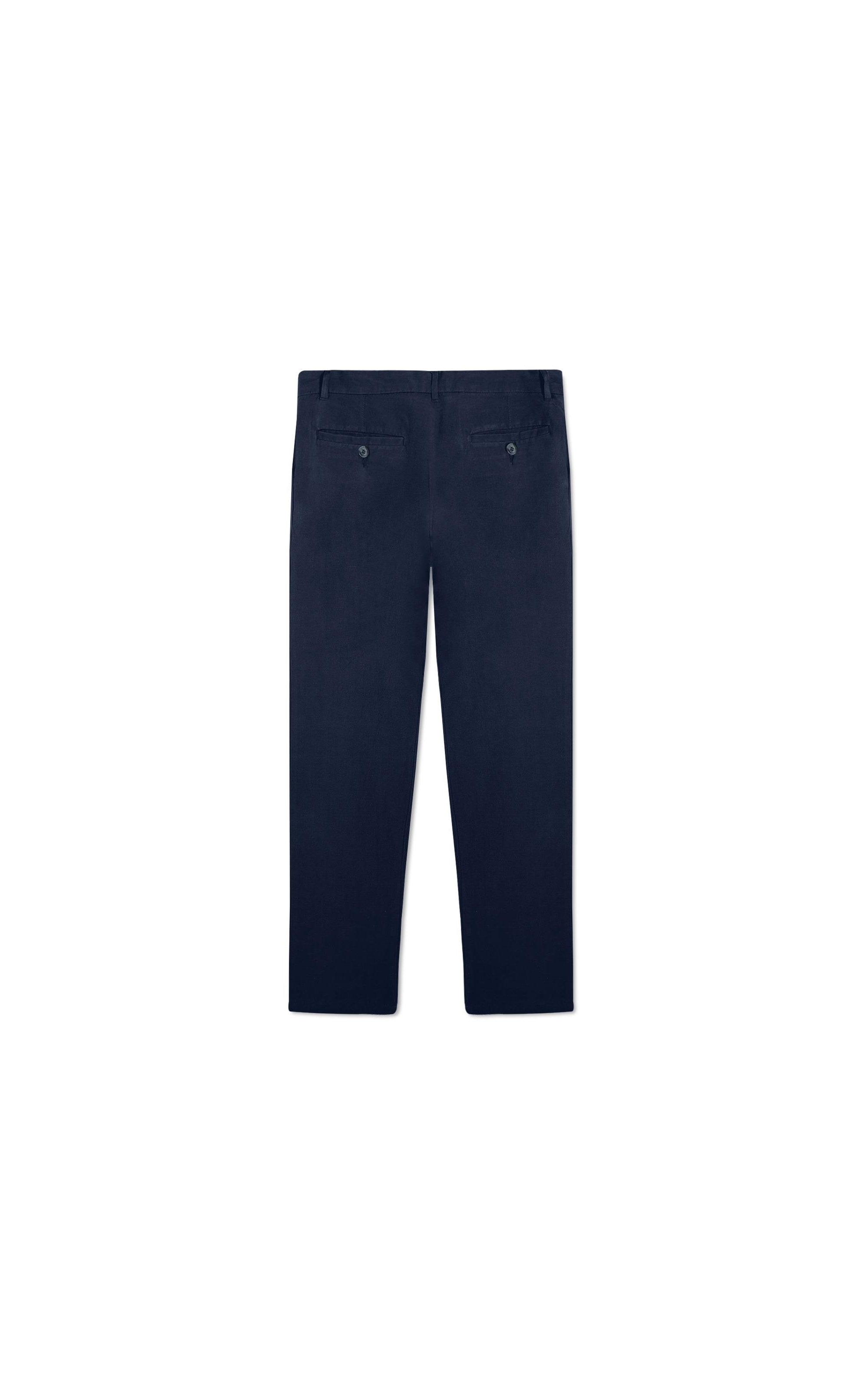 Calça  Puro Linho Chino Lift Uni Marinho