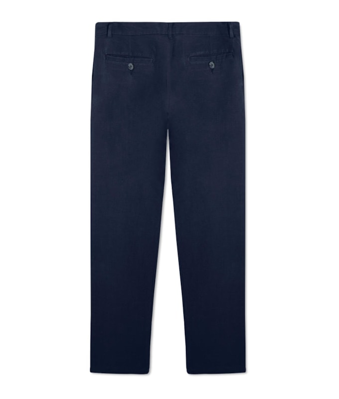 Calça  Puro Linho Chino Lift Uni Marinho