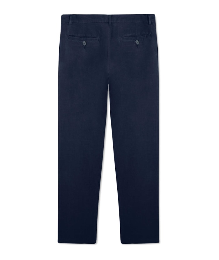 Calça  Puro Linho Chino Lift Uni Marinho