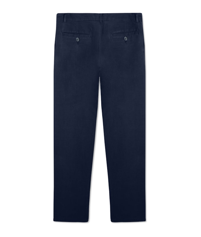 Calça  Puro Linho Chino Lift Uni Marinho