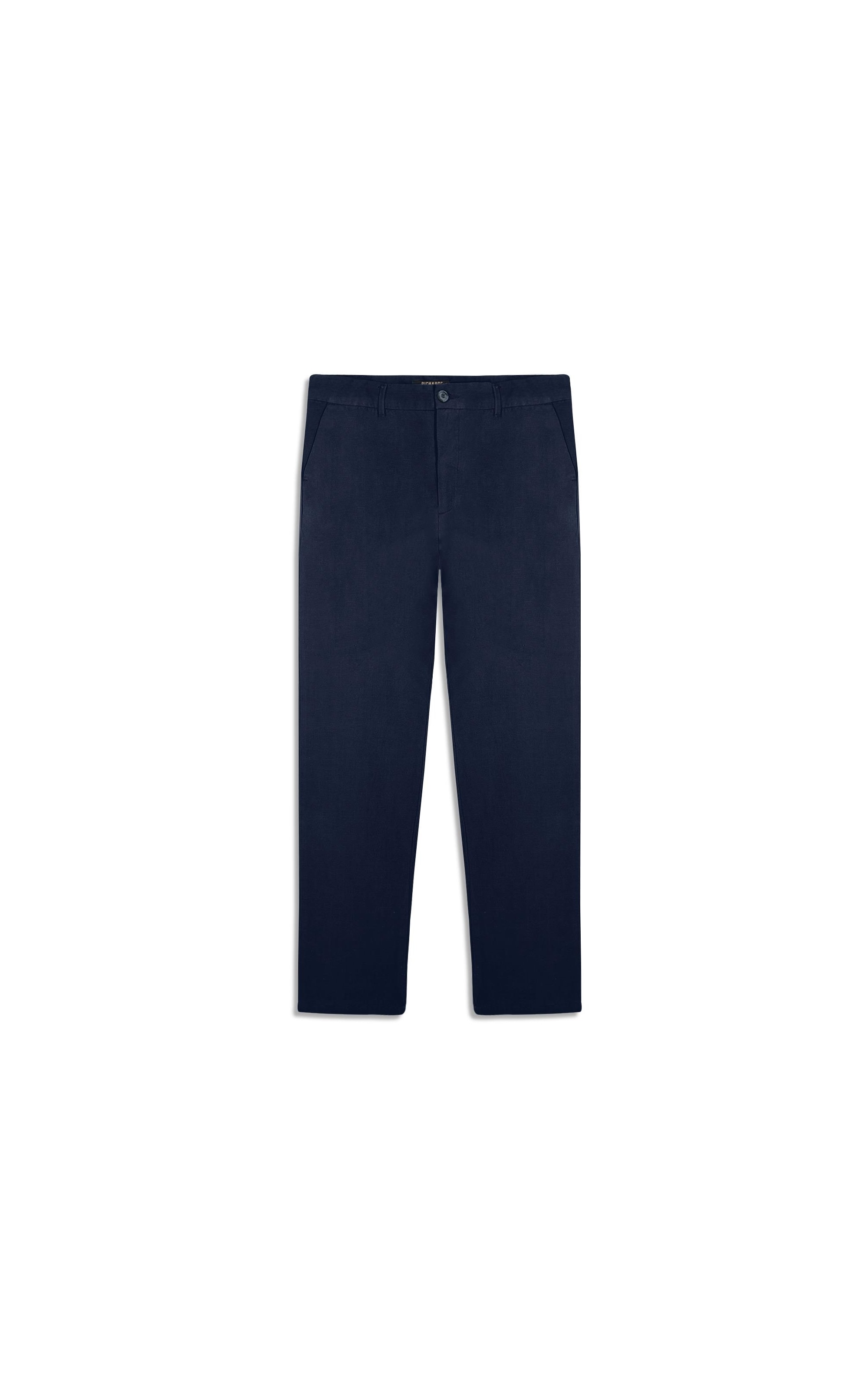 Calça  Puro Linho Chino Lift Uni Marinho