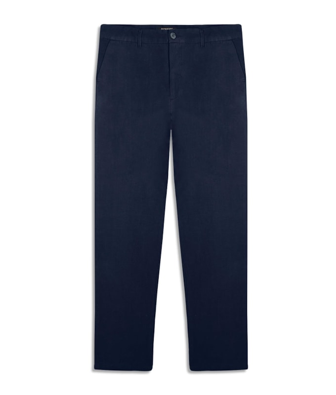 Calça  Puro Linho Chino Lift Uni Marinho
