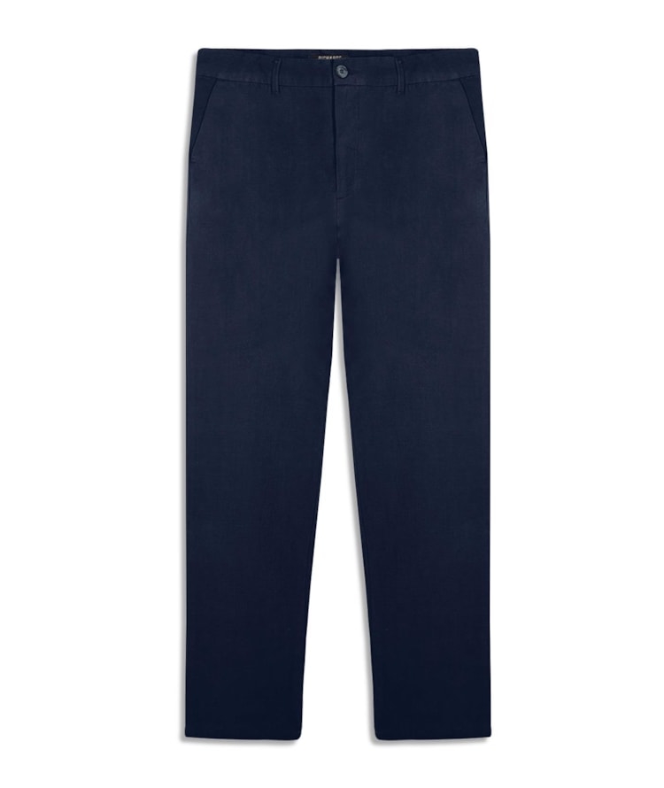 Calça  Puro Linho Chino Lift Uni Marinho