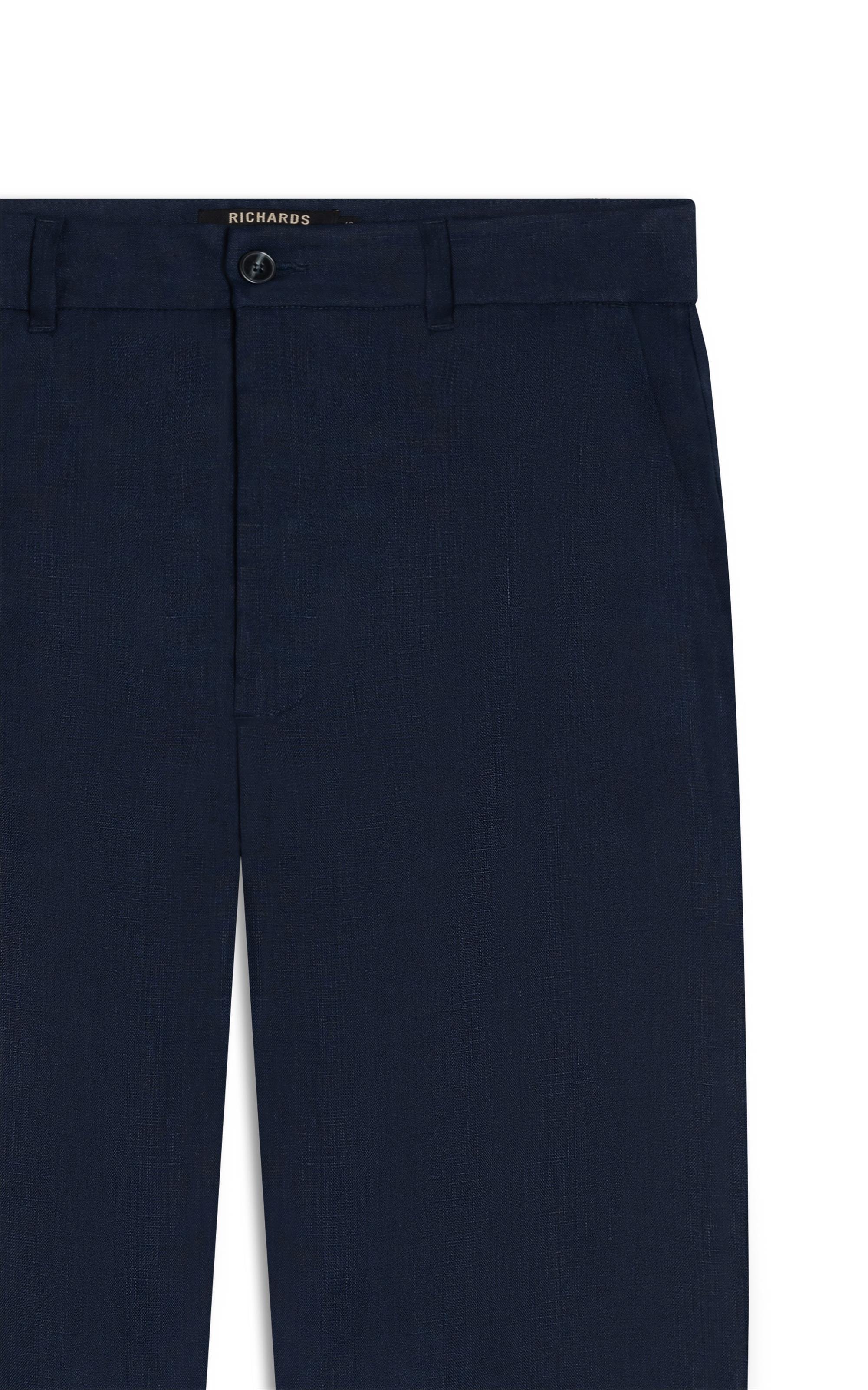 Calça  Puro Linho  Chino Lift Uni Marinho