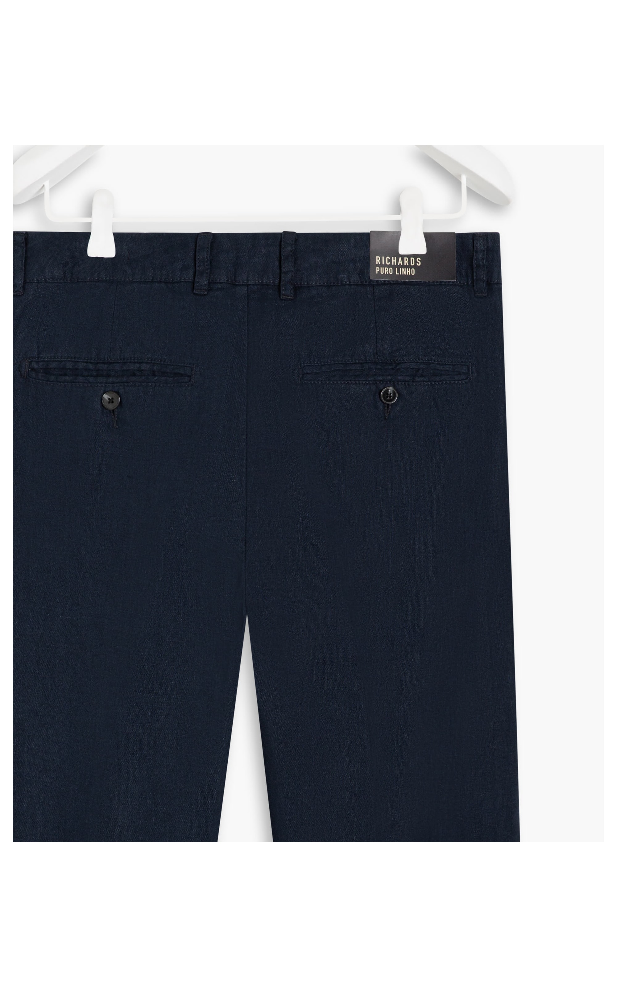 Calça  Puro Linho Chino Lipat Uni Marinho