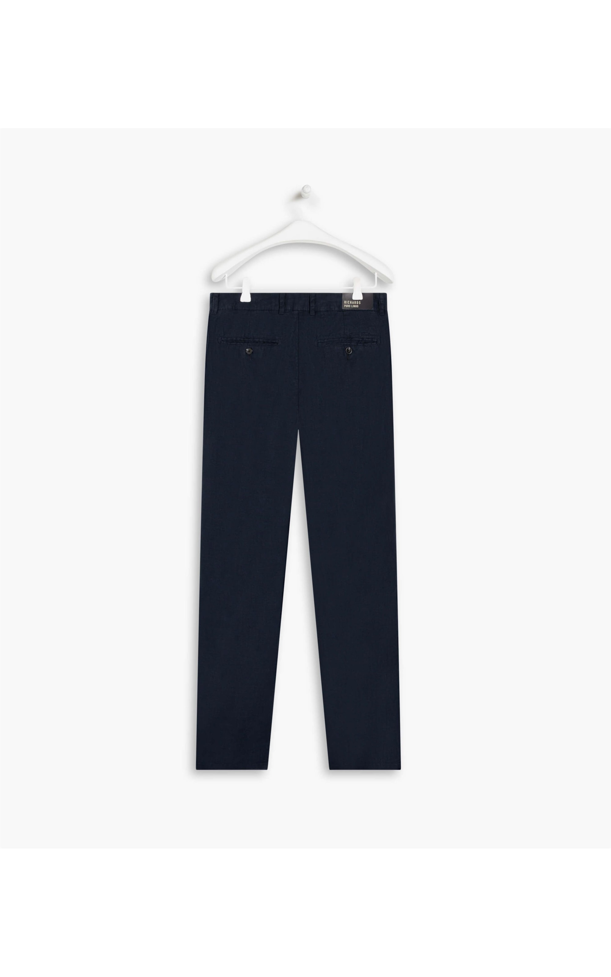 Calça  Puro Linho Chino Lipat Uni Marinho