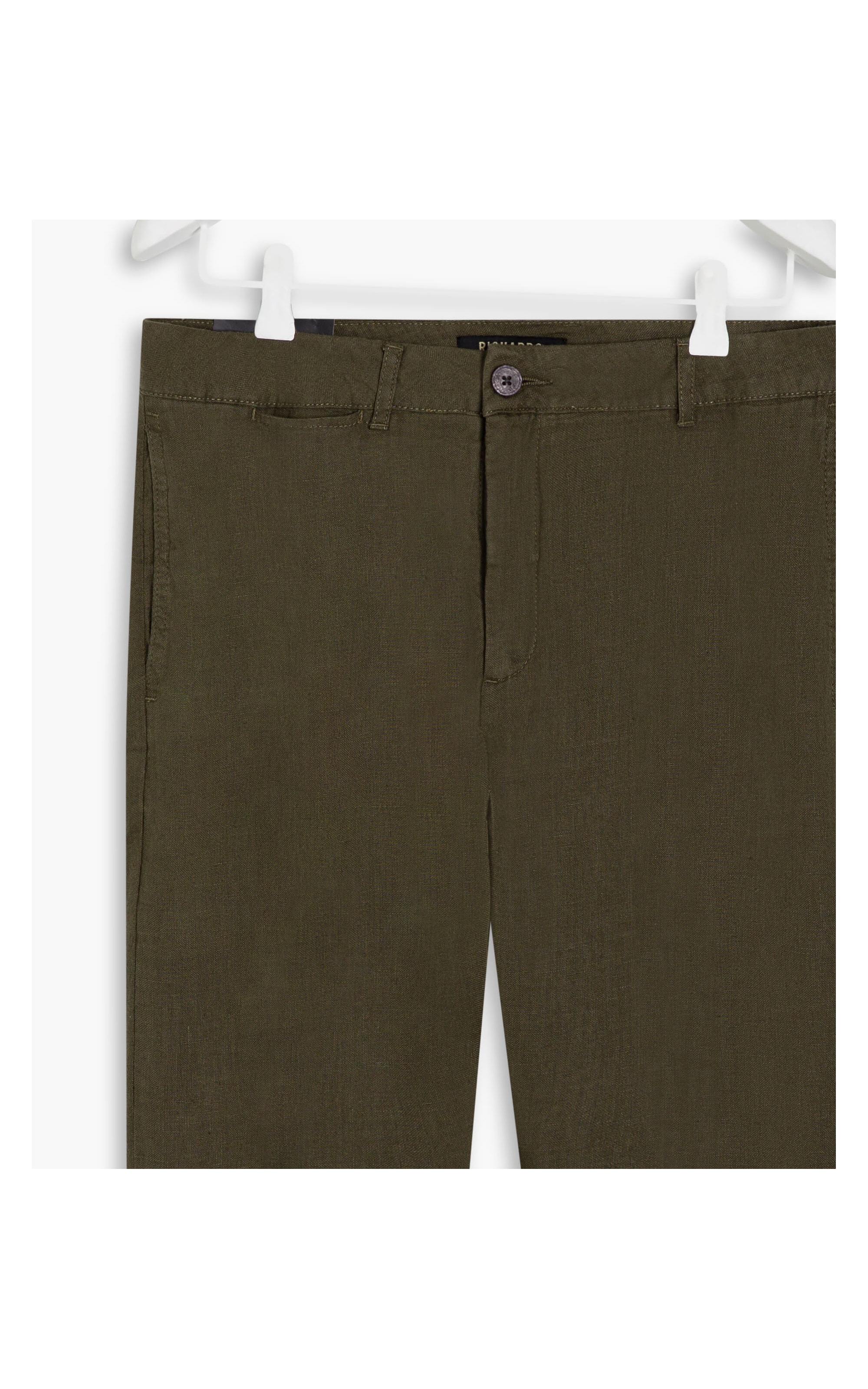 Calça Puro Linho Chino Lipat Uni Verde Militar