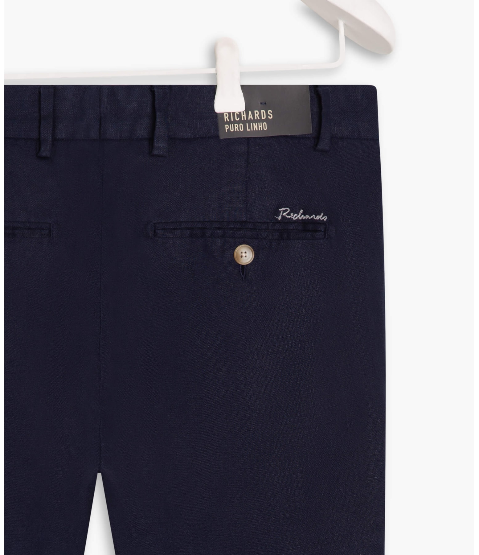 Calça  Puro Linho Chino Santorini Marinho