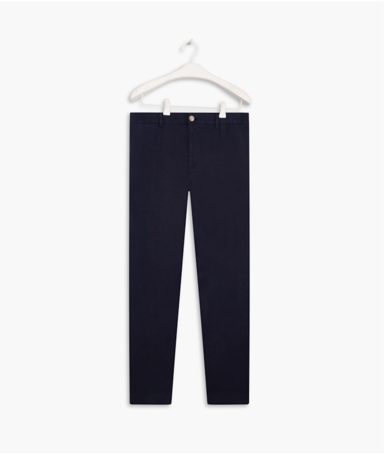 Calça  Puro Linho Chino Santorini Marinho