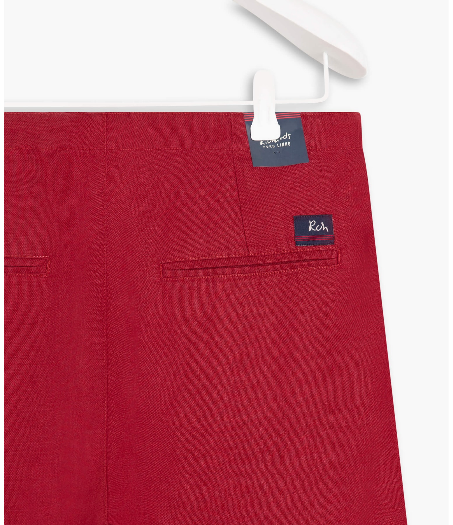 Calça  Puro Linho  Gaia Vermelho