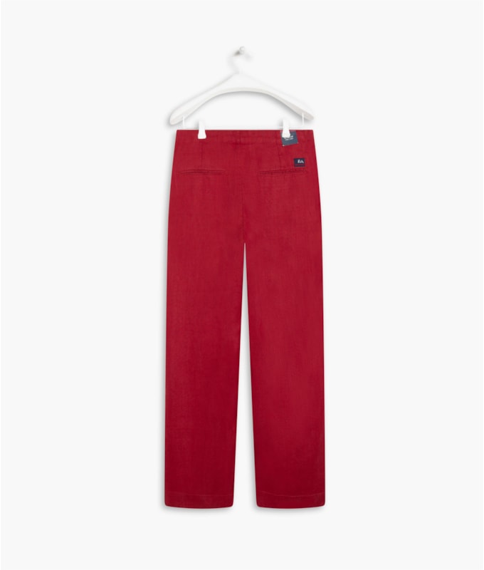 Calça  Puro Linho  Gaia Vermelho