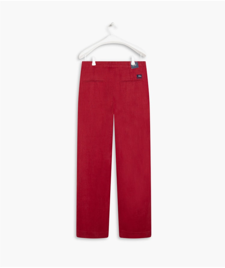 Calça  Puro Linho  Gaia Vermelho