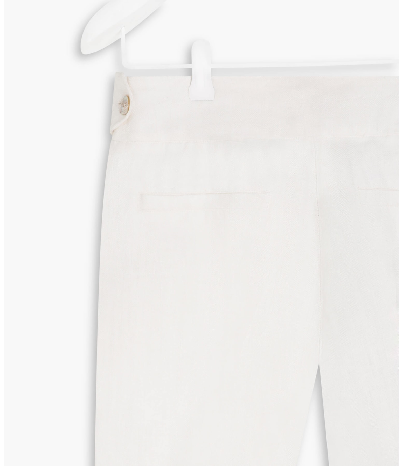 Calça  Puro Linho  Isla Fishbone Branco