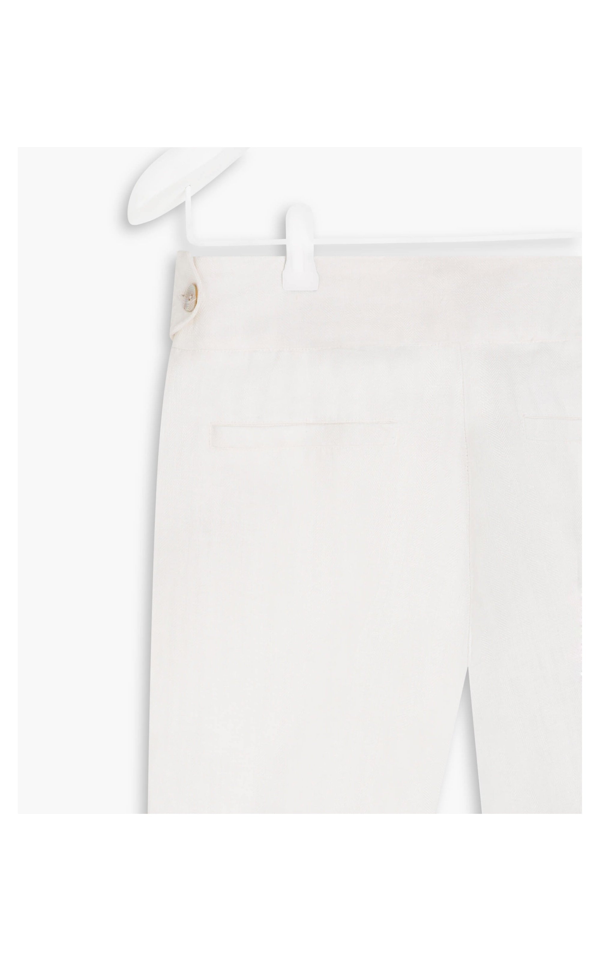 Calça  Puro Linho  Isla Fishbone Branco