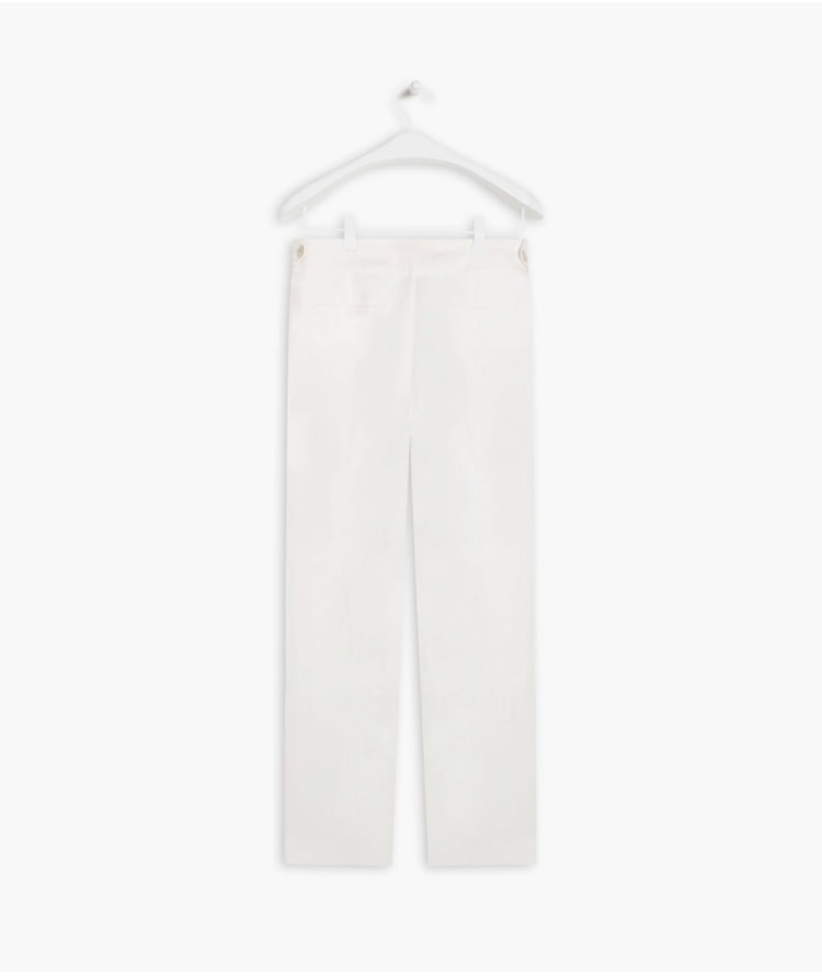 Calça  Puro Linho  Isla Fishbone Branco