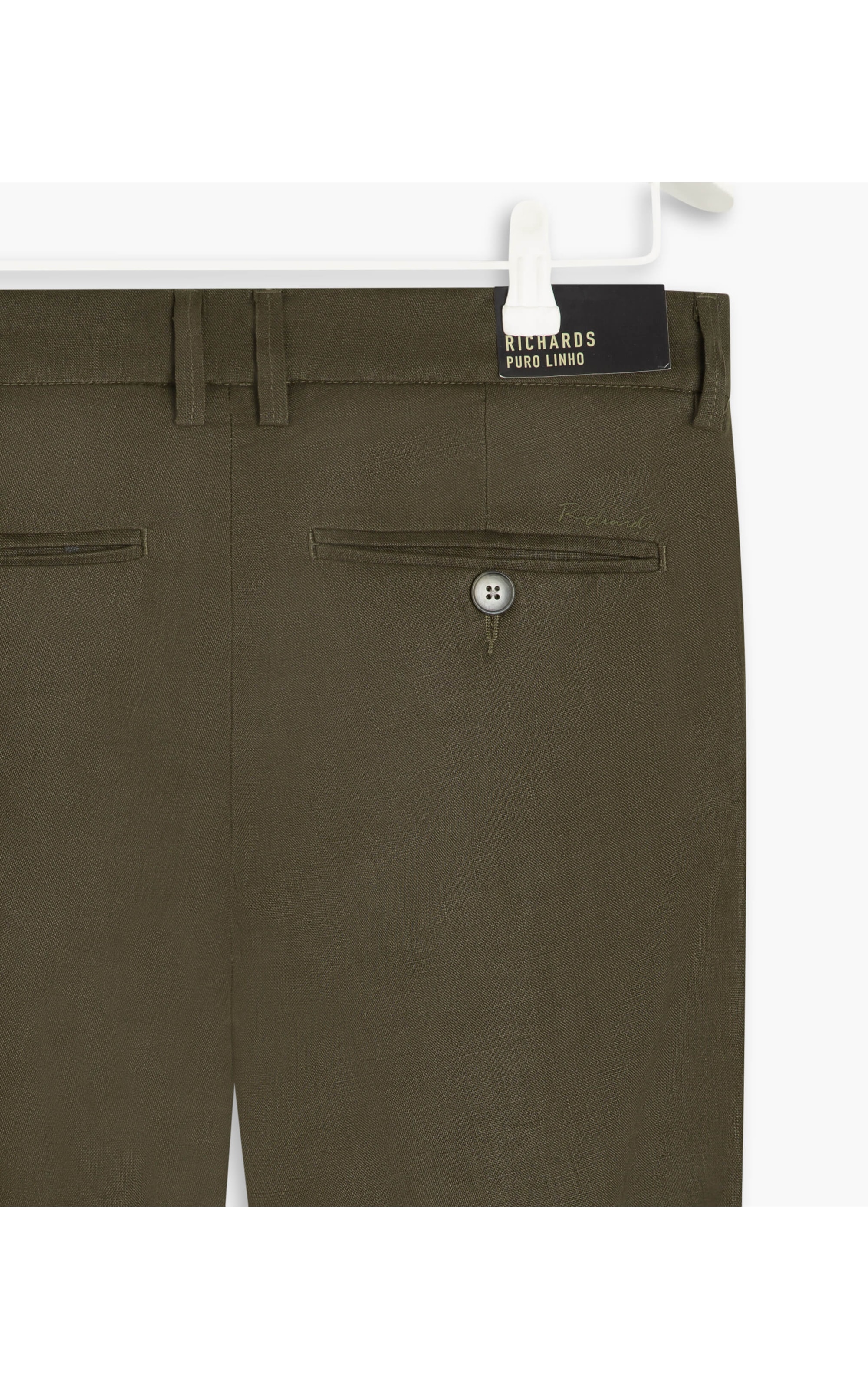 Calça  Puro Linho  Lift Uni Verde Militar