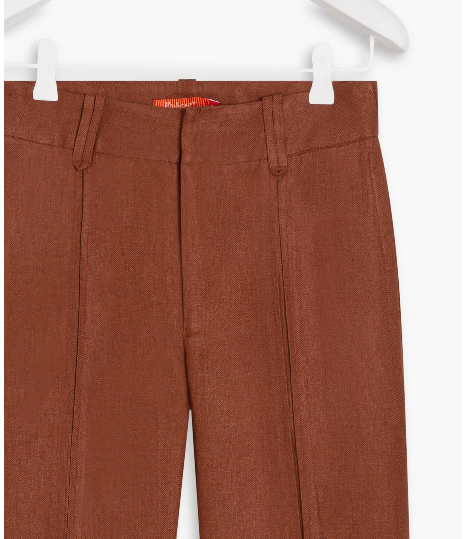 Calça  Puro Linho  Lonai Fishbone Telha