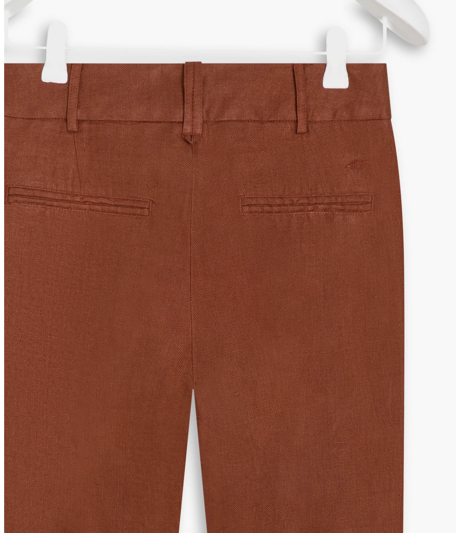 Calça  Puro Linho  Lonai Fishbone Telha