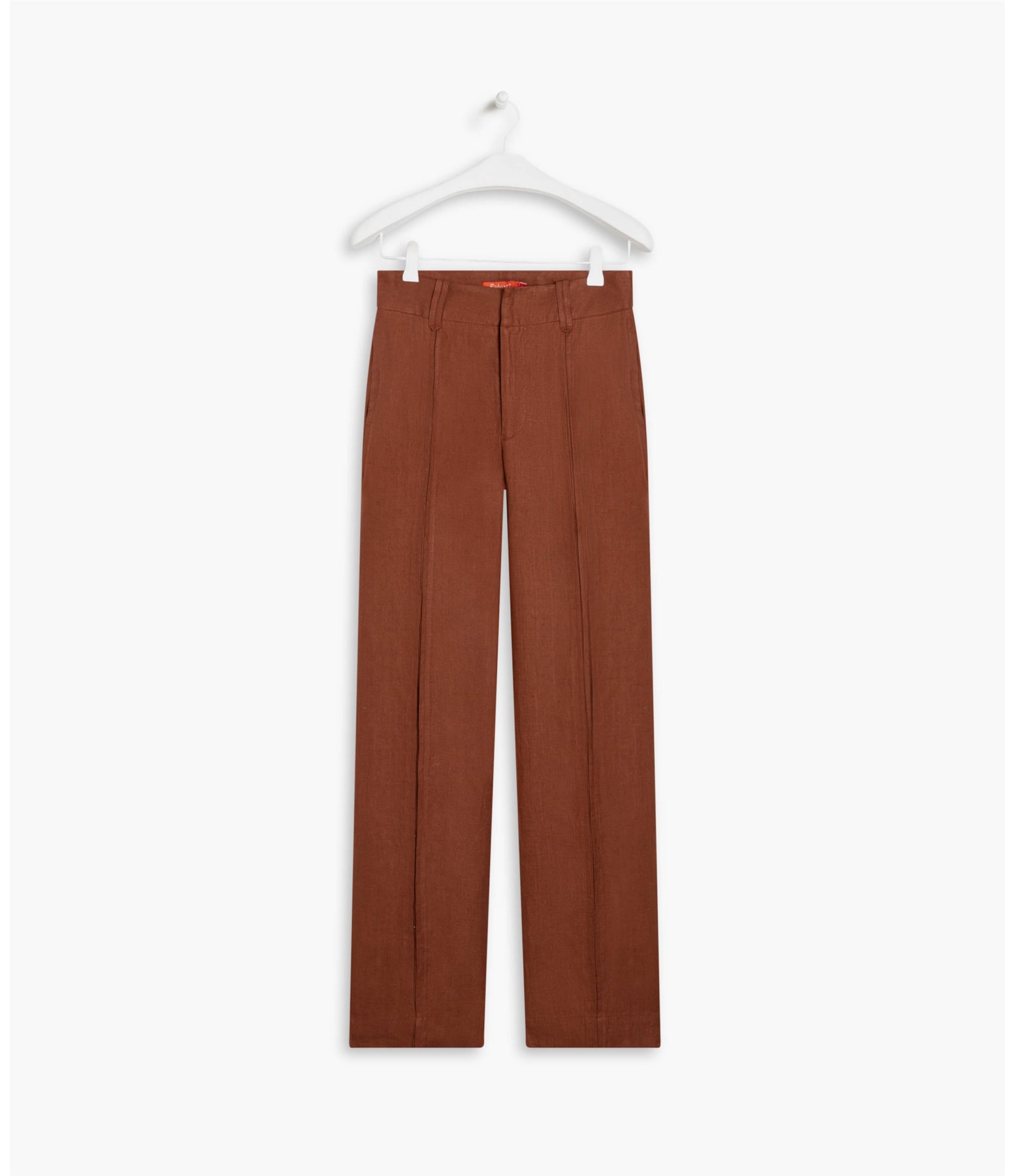 Calça  Puro Linho  Lonai Fishbone Telha