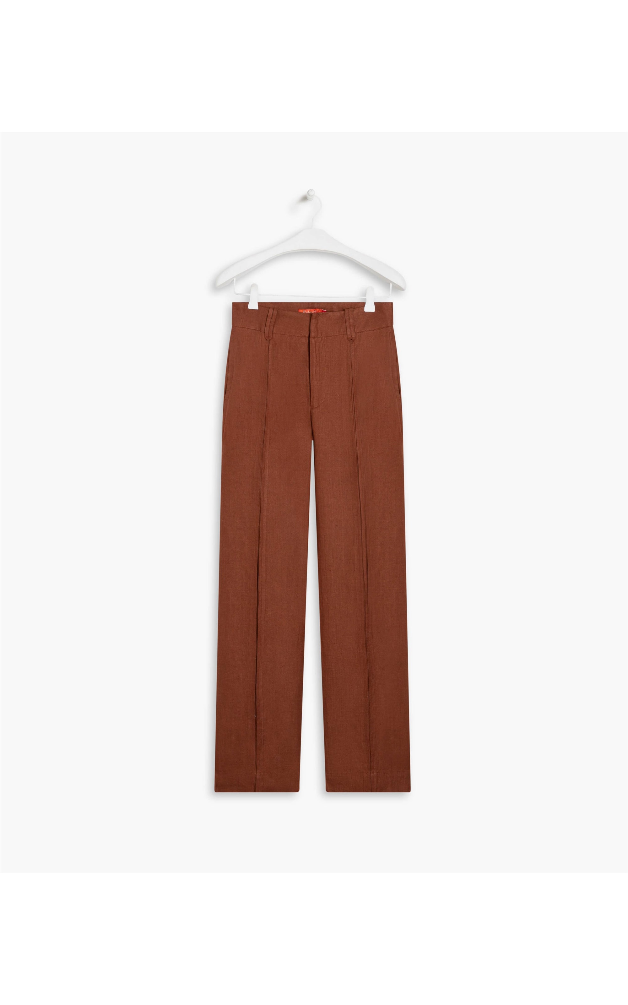 Calça  Puro Linho  Lonai Fishbone Telha