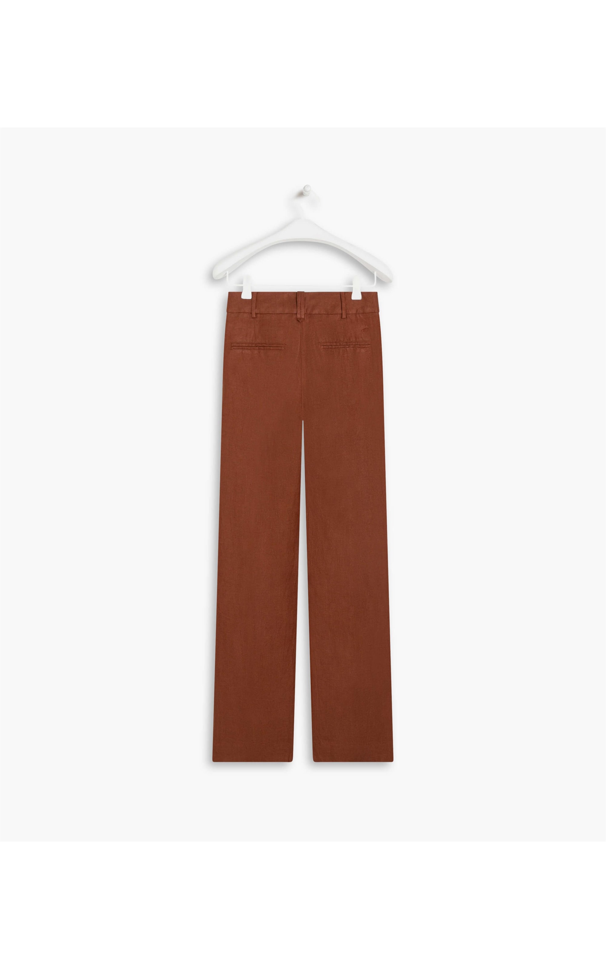 Calça  Puro Linho  Lonai Fishbone Telha