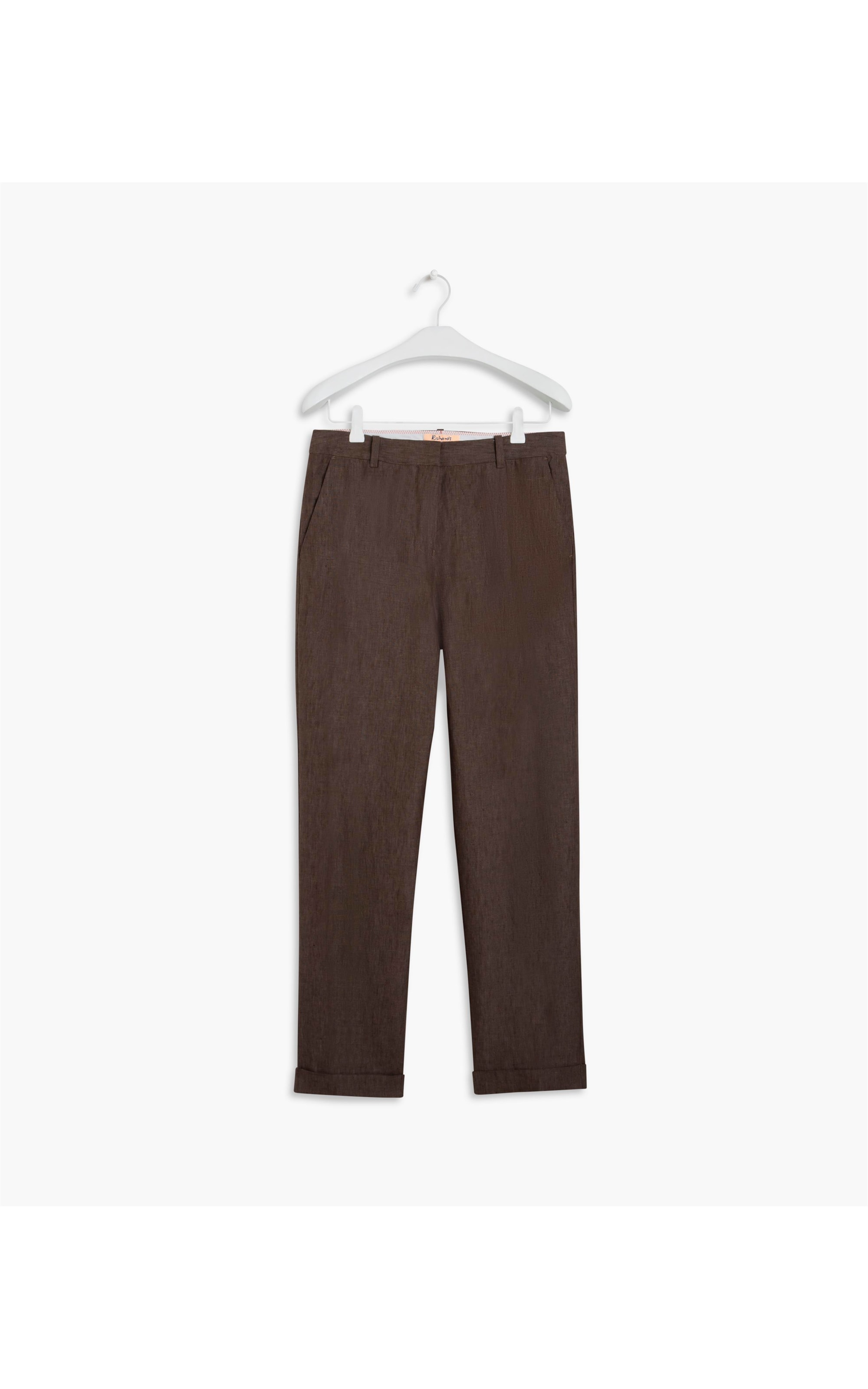 Calça Puro Linho  Marseille Cenoura Marrom