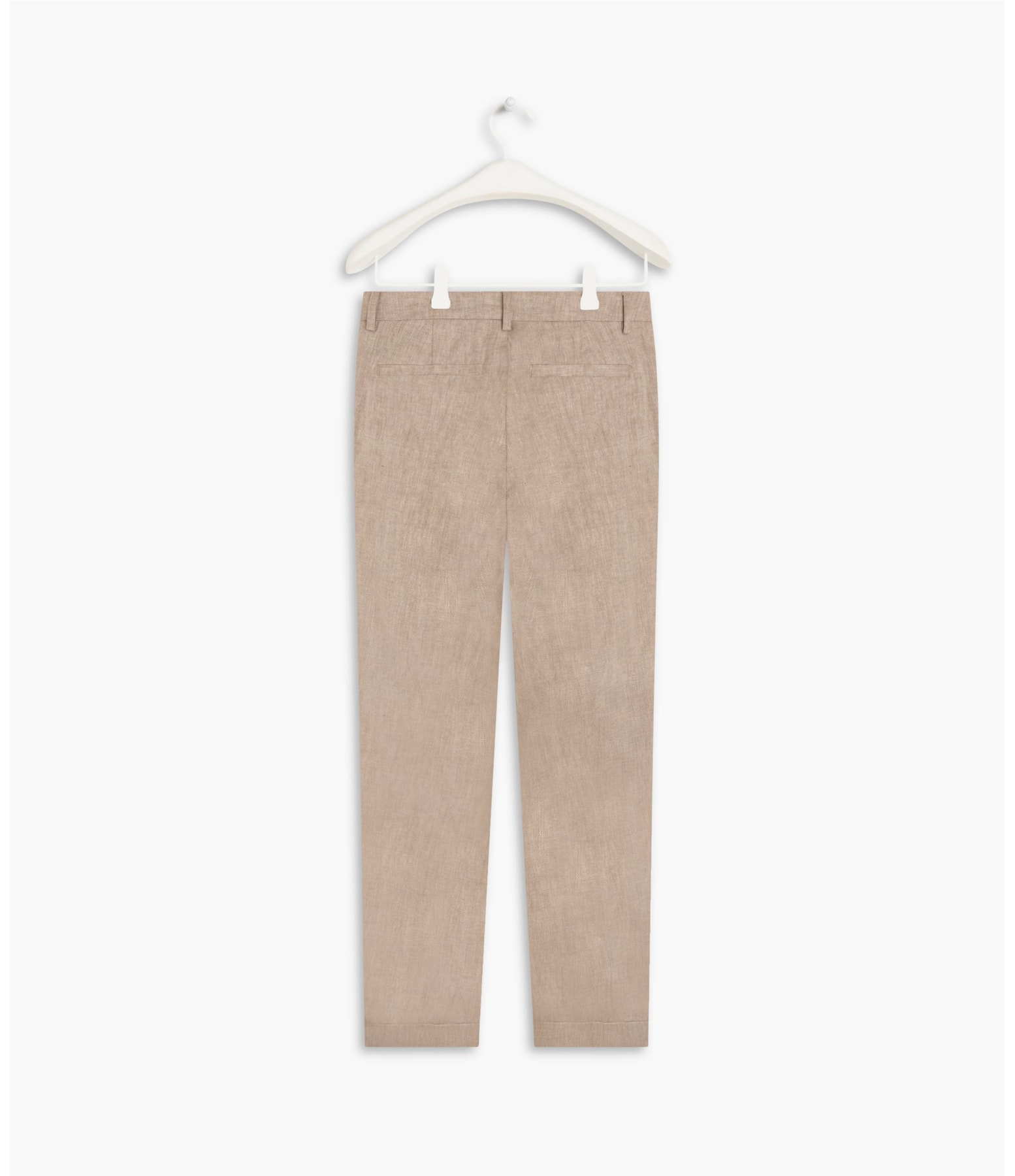 Calça  Puro Linho Marseille Fishbone Caqui