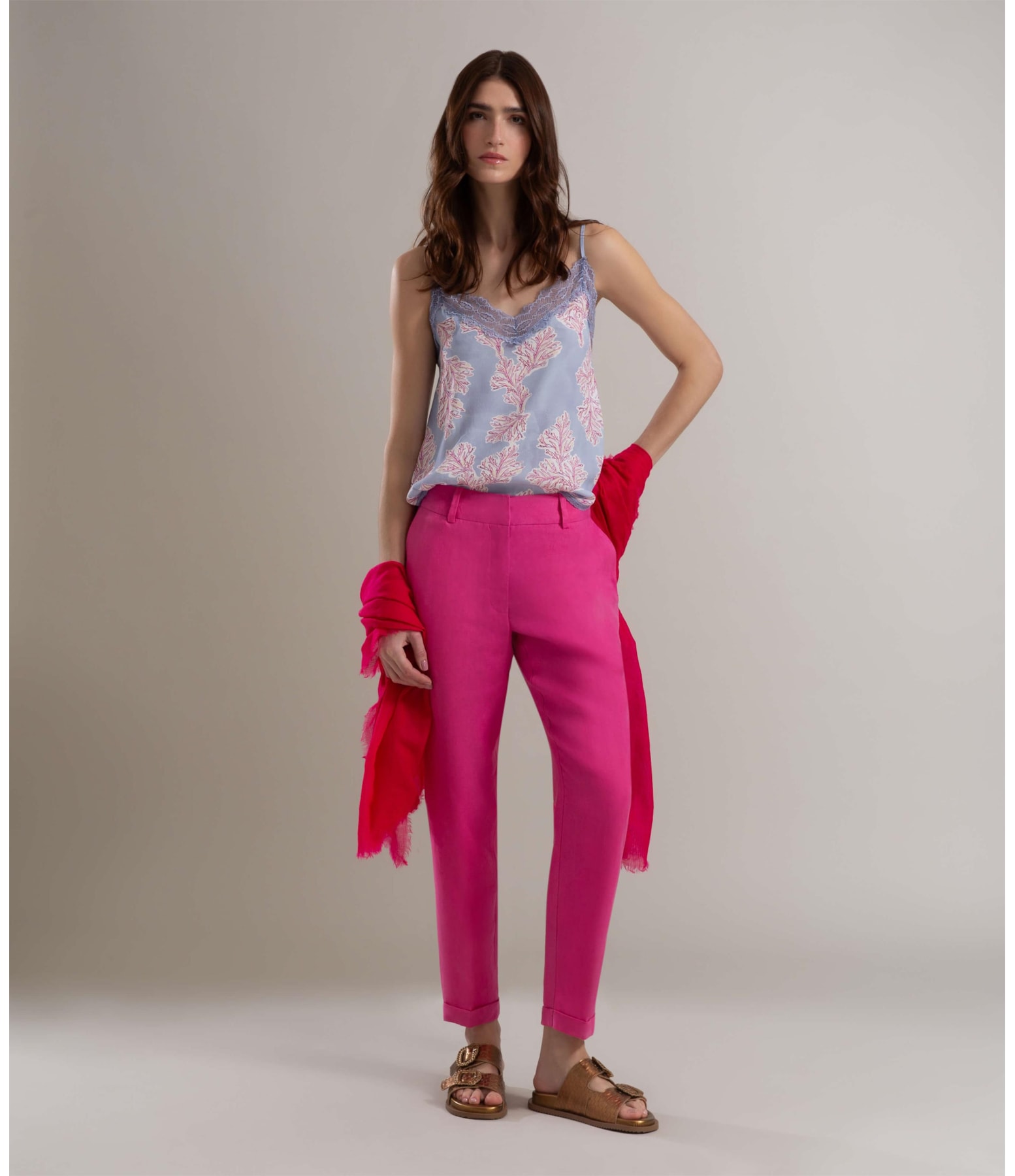 Calça  Puro Linho  Maseille  Pink