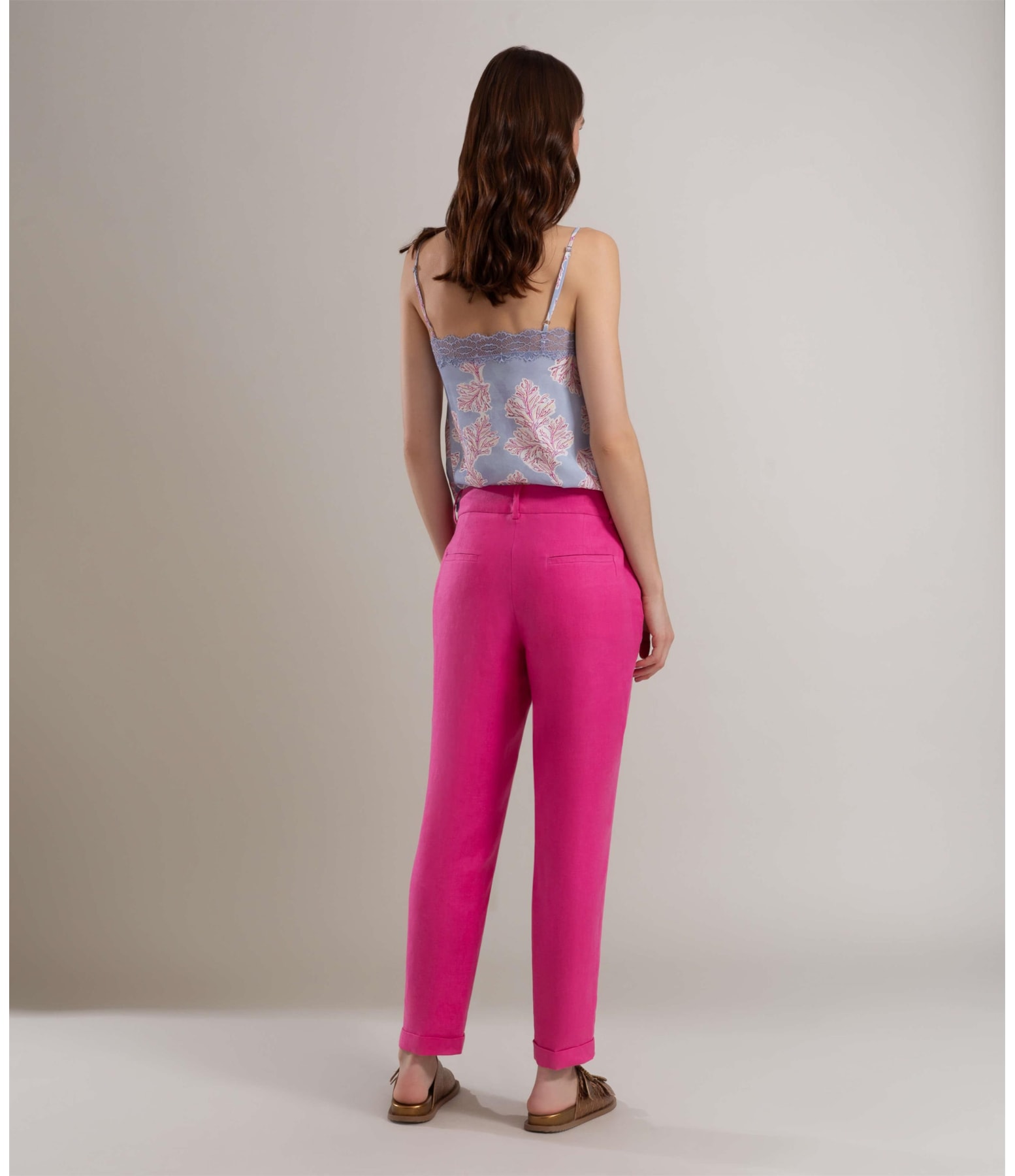 Calça  Puro Linho  Maseille  Pink