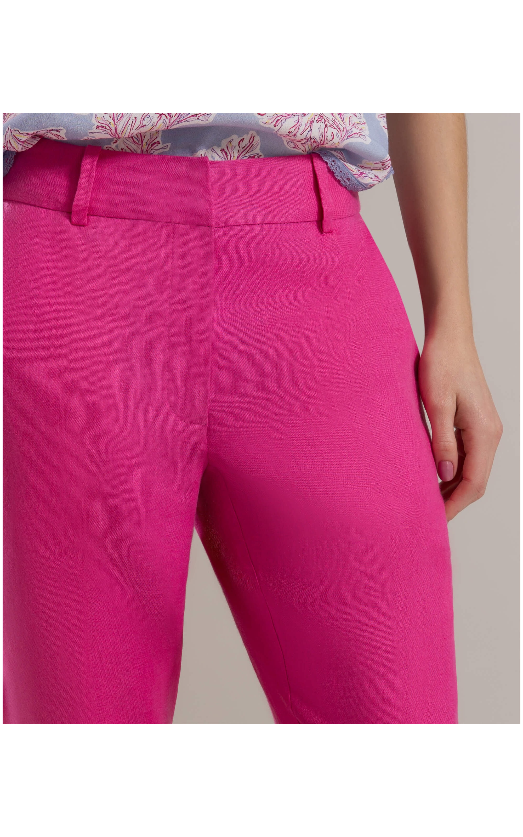 Calça  Puro Linho  Maseille  Pink