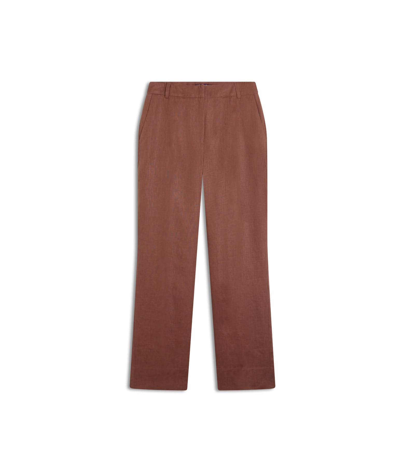 Calça  Puro Linho Reta Tabaco