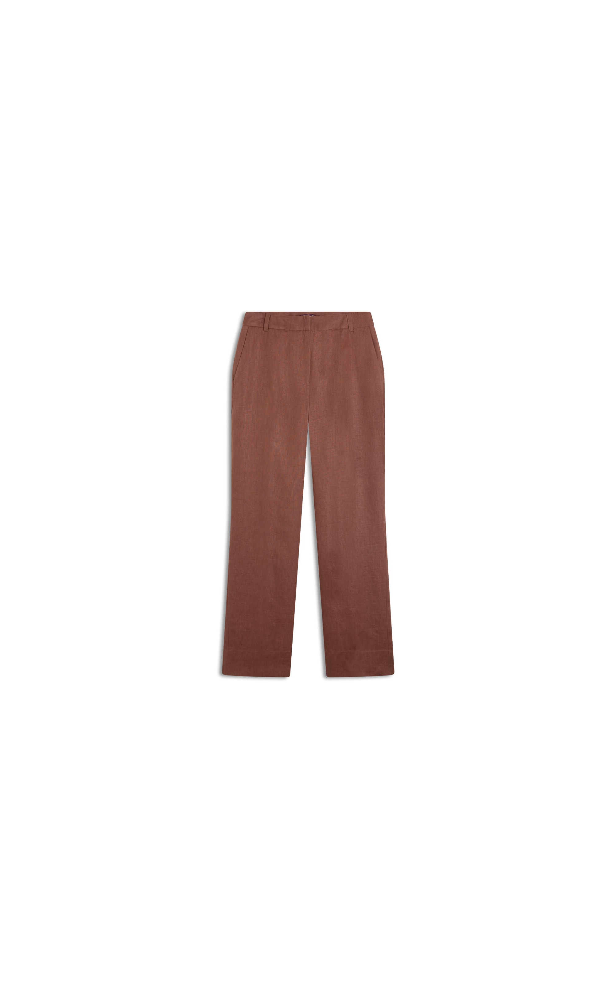 Calça  Puro Linho Reta Tabaco