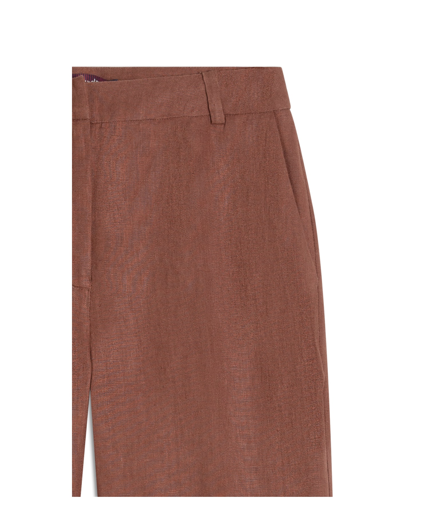 Calça  Puro Linho Reta Tabaco